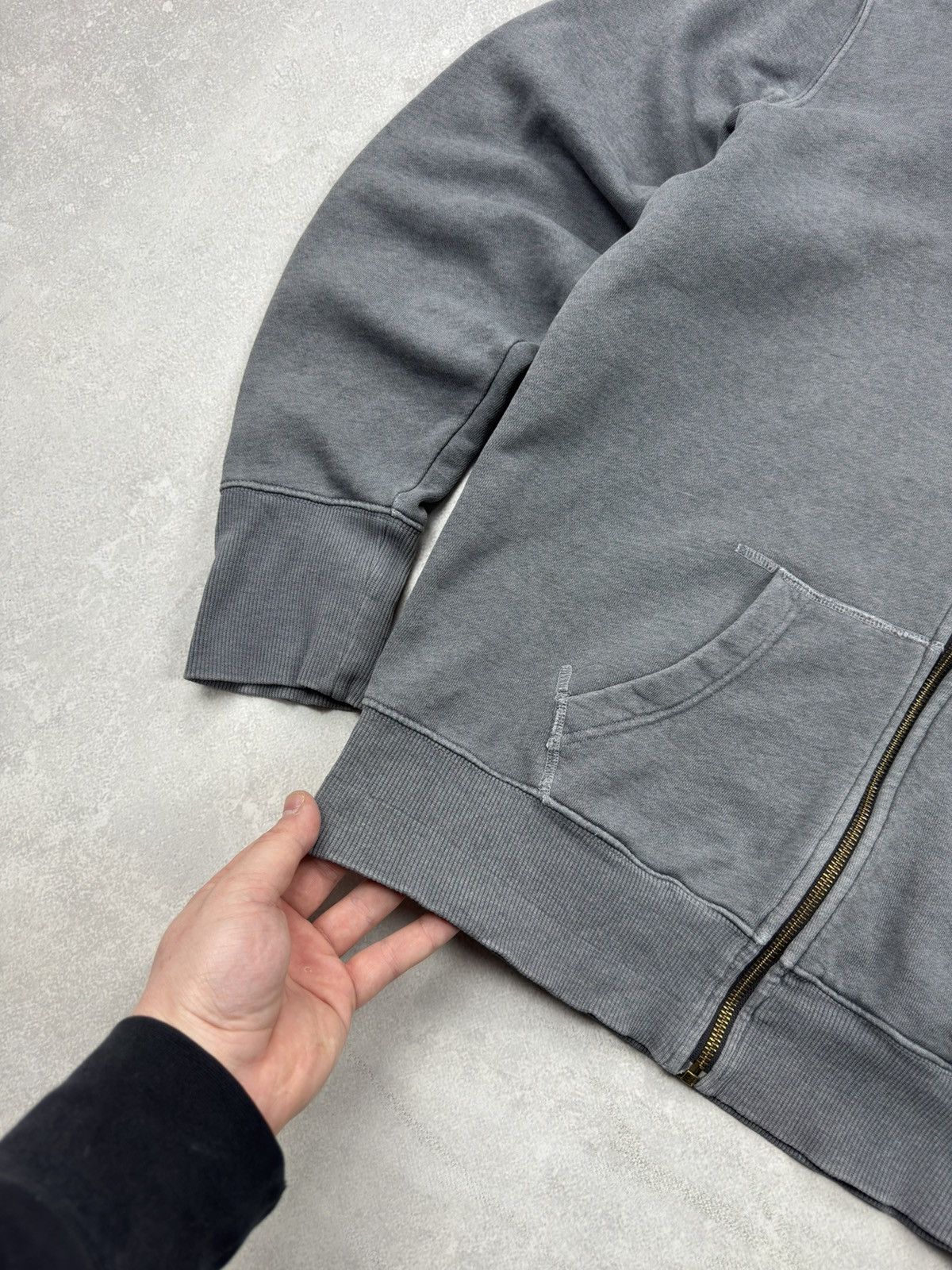 Diesel Vintage Diesel Washed Grey Zip Hoodie Logo size L Size US L / EU 52-54 / 3 - 3 Thumbnail