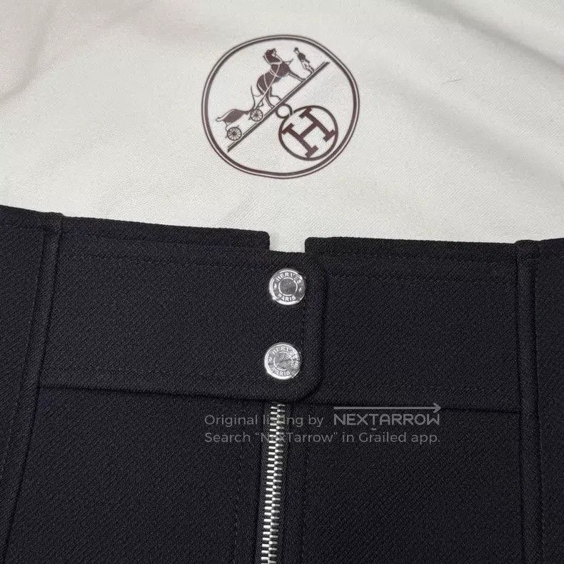 Hermes Hermes Black High Waist Short Pants Casual Skirt Size 26" / US 2 / IT 38 - 3 Thumbnail