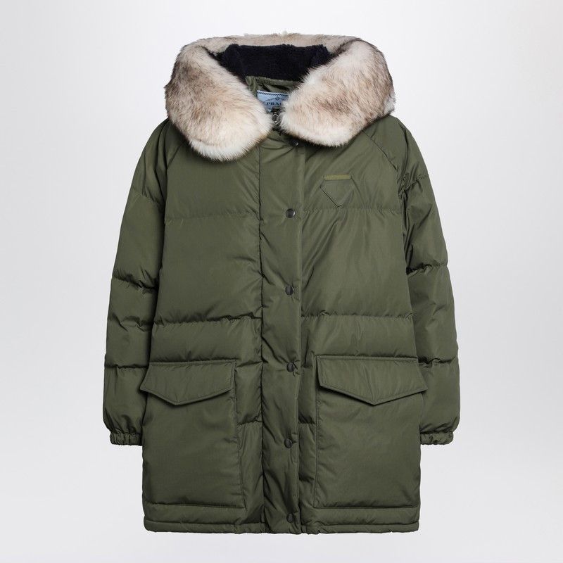 Prada Prada Military Green Re-Nylon Padded Jacket Size S / US 4 / IT 40 - 1 Thumbnail