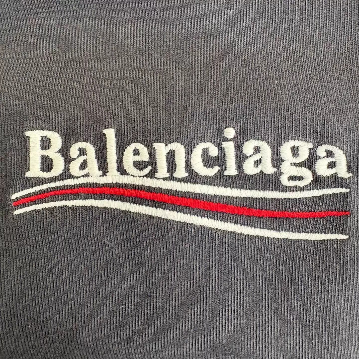 Balenciaga Balenciaga Charcoal Embroidered Coke Logo T-shirt L Size L / US 10 / IT 46 - 6 Thumbnail