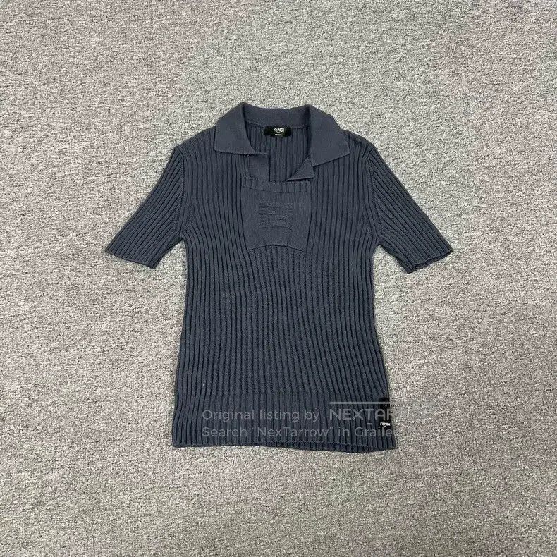 Fendi Fendi Double F Monogram Knit Short Sleeve Polo Shirt Size M / US 6-8 / IT 42-44 - 1 Thumbnail