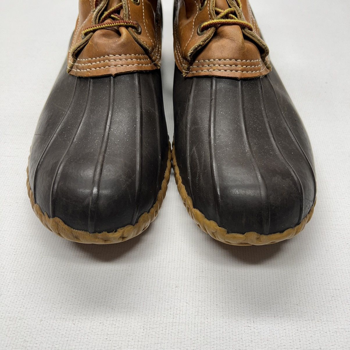 L.L. Bean × Vintage VTG LL Bean Duck Boots Brown Mid Lace Maine Hunting Outdoor Size US 13 / EU 46 - 7 Thumbnail