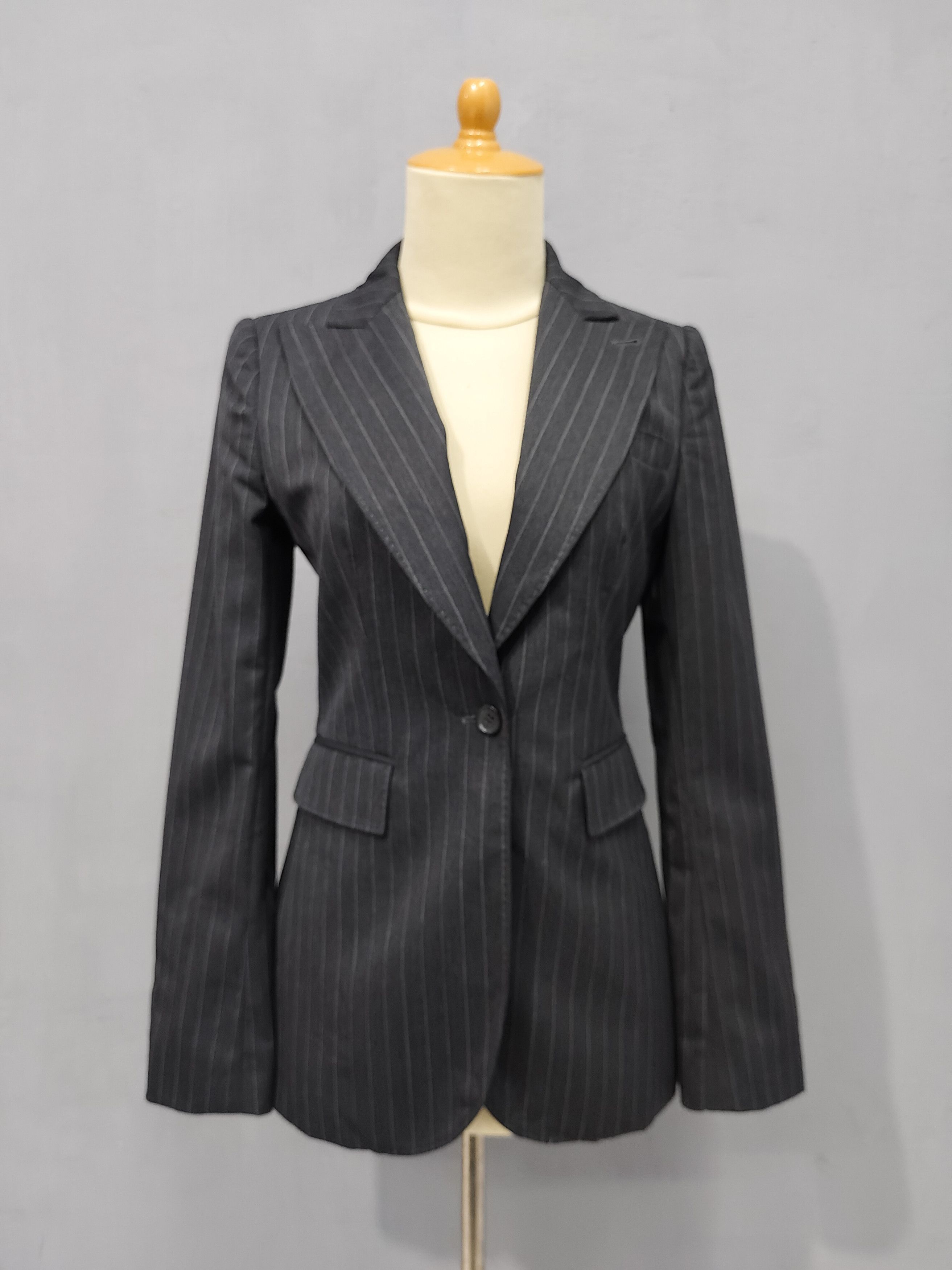 Dolce & Gabbana 00s Dolce Gabbana- Sharp Tailoring Pinstripe Slim Blazer Set Size M / US 6-8 / IT 42-44 - 4 Thumbnail
