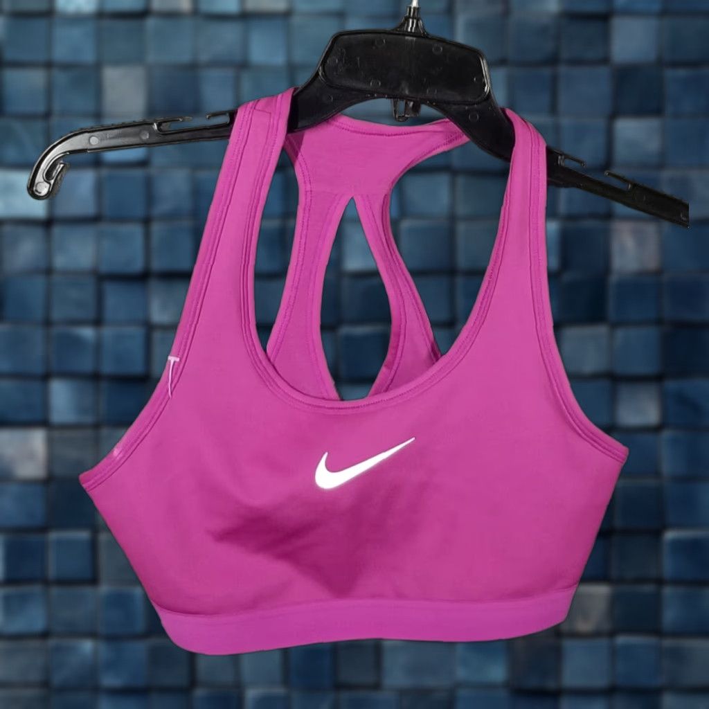 New $60 Nike Swoosh High Support Non-Padded Adjustable Sports Bra Dx6815 S(A-C) in Pink, Women's