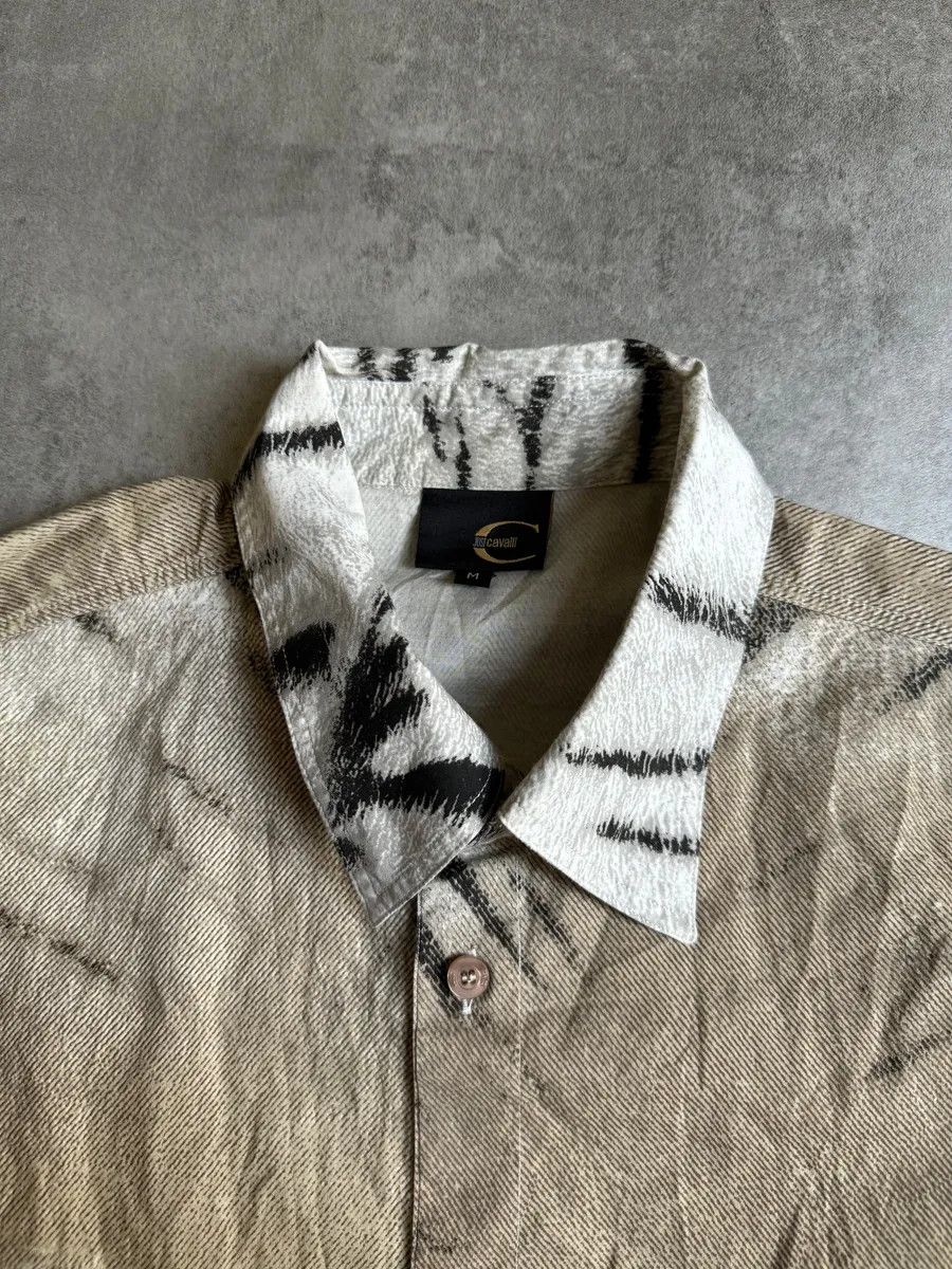 Just Cavalli SS2002 Cavalli Zebra Camel Faded Short Sleeves Shirt Size US S / EU 44-46 / 1 - 6 Thumbnail