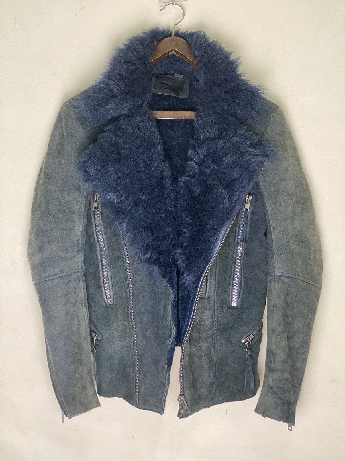 If Six Was Nine Vintage Diesel Black Gold Sheepskin leather jacket Size US S / EU 44-46 / 1 - 4 Thumbnail