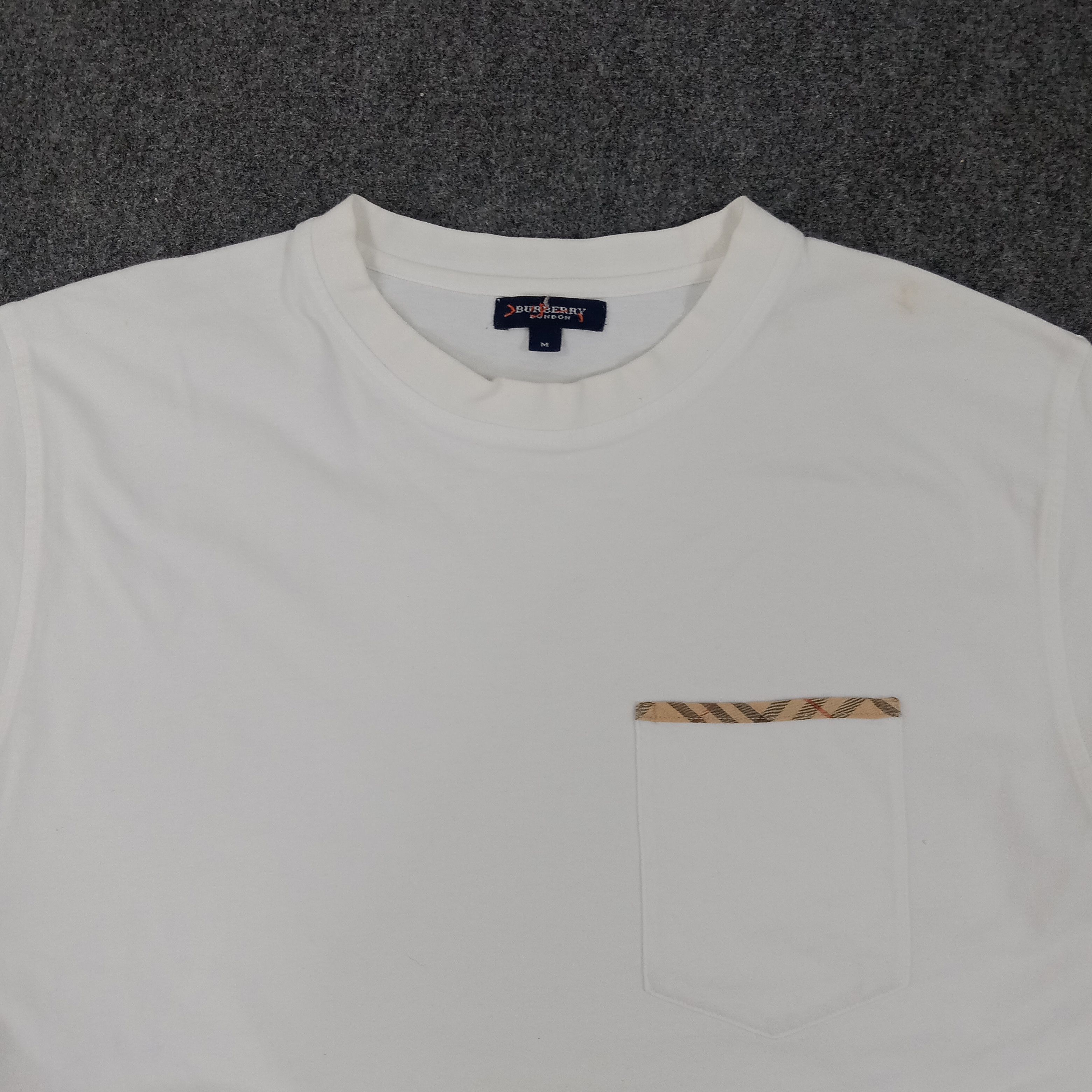 Burberry × Vintage Burberry London Nova Check Pocket Tshirt Size US M / EU 48-50 / 2 - 2 Thumbnail