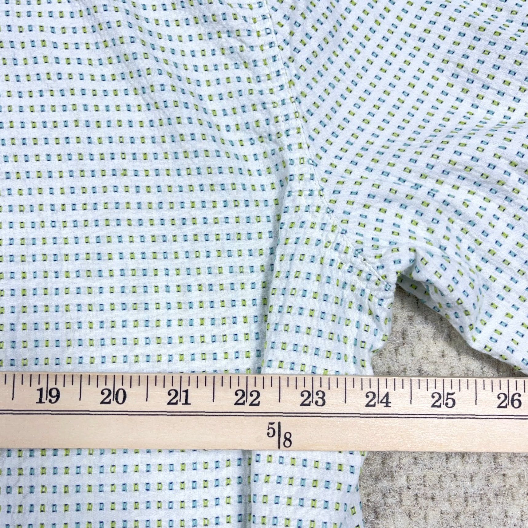 Carbon2Cobalt Carbon 2 Cobalt Shirt Men XL White Spotted Button-Up Casual Dress Size US XL / EU 56 / 4 - 7 Thumbnail