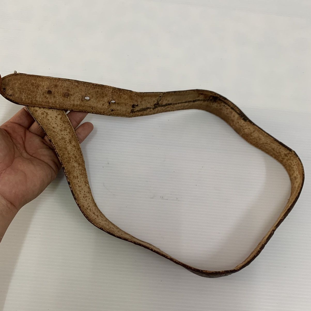 Gucci Gucci Vintage Ostrich Leather Belt Size 34 - 9 Thumbnail