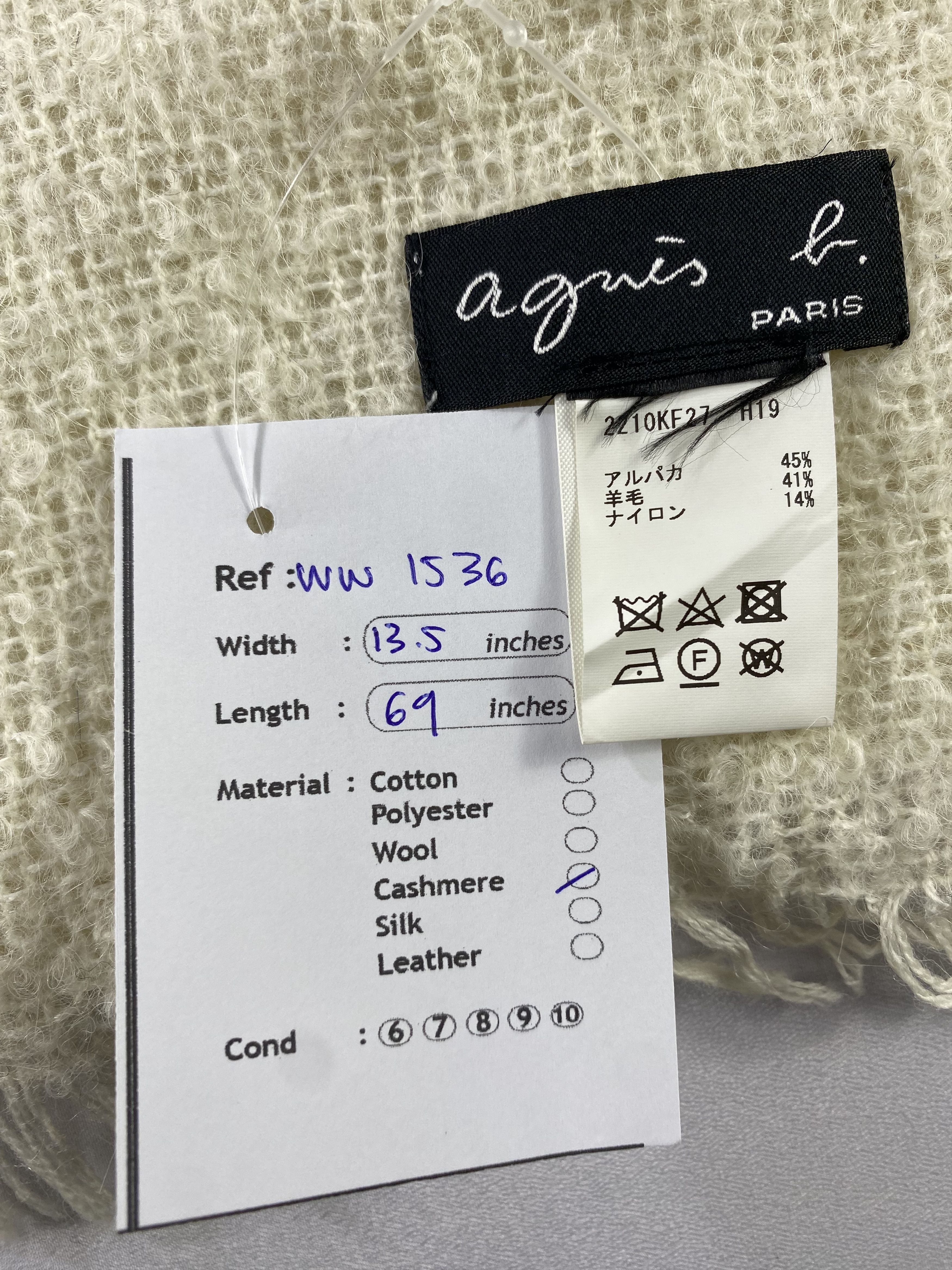 agnes b. Agnes B. Scarf / Muffler / Neckwear - WW1536 Size ONE SIZE - 5 Thumbnail
