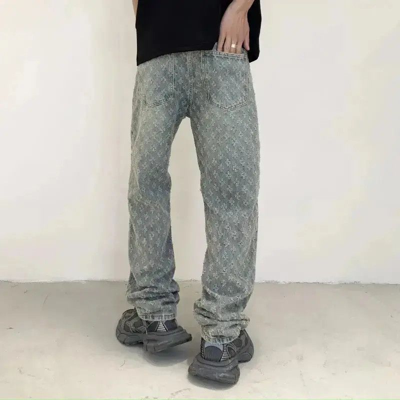 Japanese Brand Streetwear Design Cross Straight Jeans Pants y2k Size US 30 / EU 46 - 4 Thumbnail