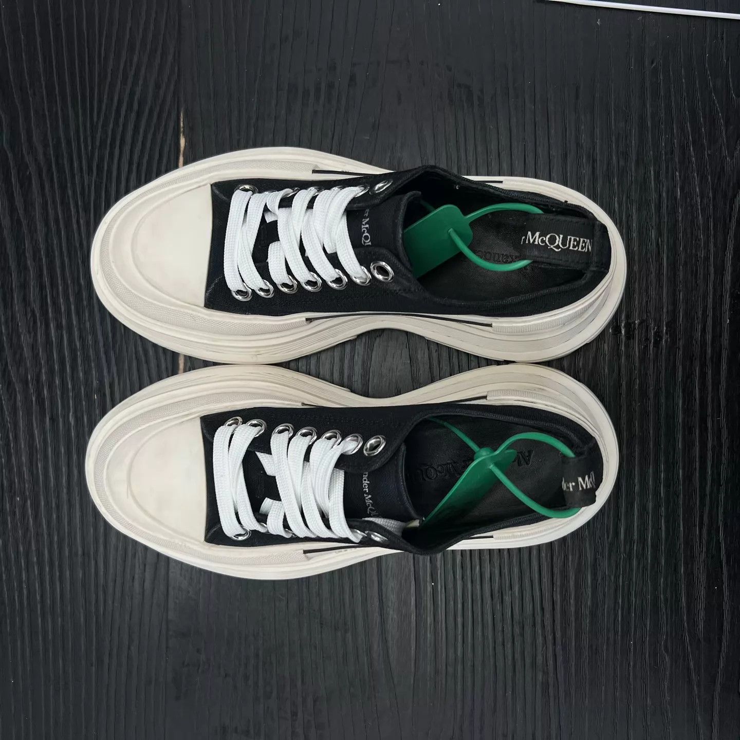Alexander McQueen Alexander McQueen Black White Martin Boots 37.5 Size US 7 / IT 37 - 1 Thumbnail