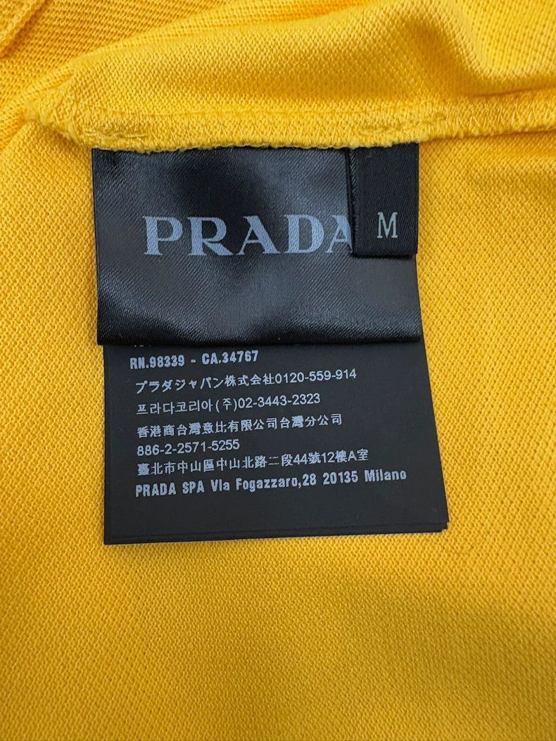 Prada Prada Yellow Short Sleeve Logo Polo Shirt -2505 Size US M / EU 48-50 / 2 - 8 Thumbnail