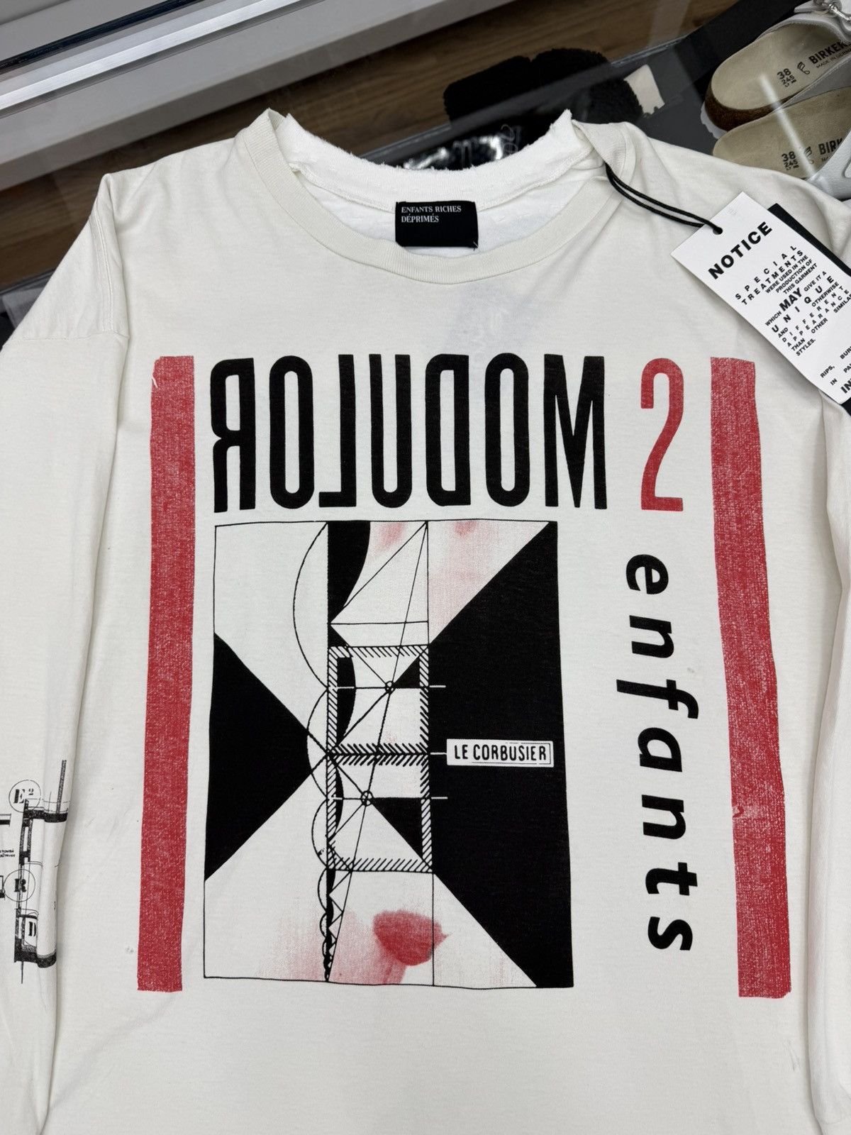 Enfants Riches Deprimes ENFANTS RICHES DÉPRIMÉS MODULAR L/S T-SHIRT VINTAGE WHITE Size US XL / EU 56 / 4 - 2 Thumbnail