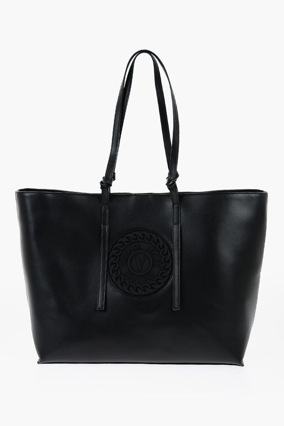 og1mm0524 Size-OS Leather Tote Bag in Black