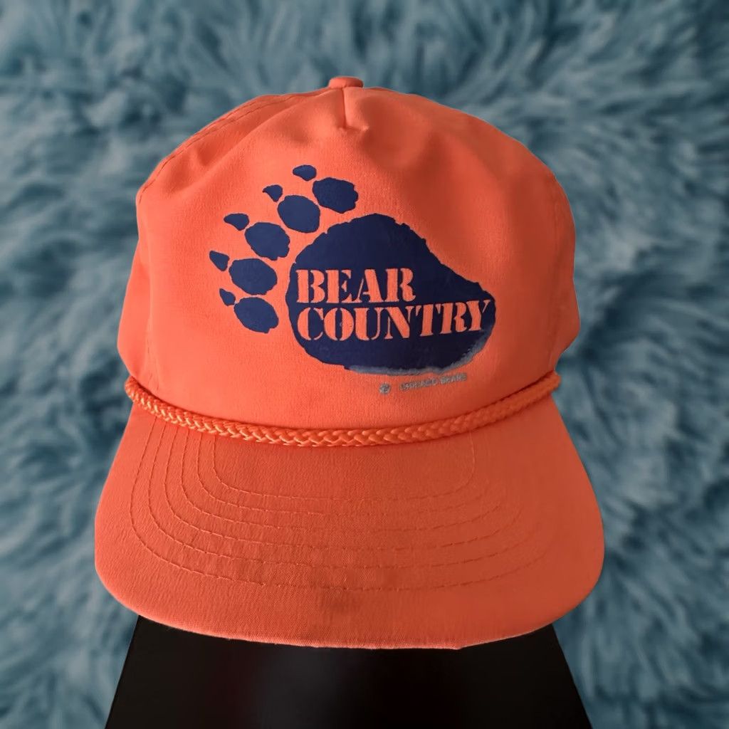 NFL VINTAGE Chicago Bears Hat Cap Adult Orange Snapback Script One Size NFL 80s Zip Size ONE SIZE - 1 Thumbnail