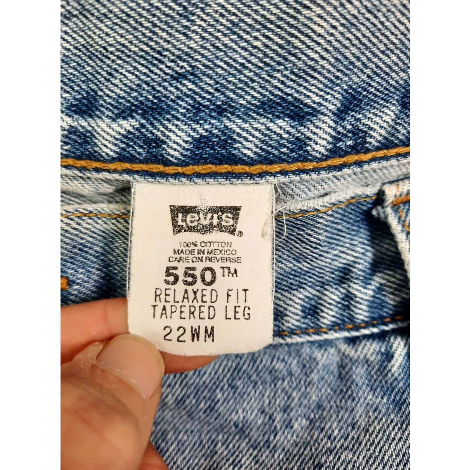 Levi's VINTAGE Levi's 550 Women Jeans Tapered Leg Blue Mom 22W 38x29.5 Zip Belt Loops Size 40" / US 18 - 3 Thumbnail