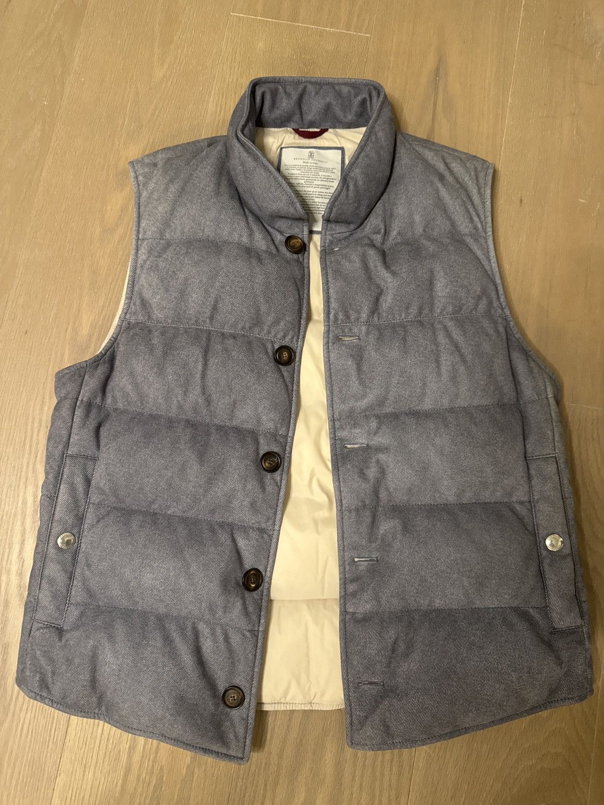 Brunello Cucinelli Suede puffer vest size medium Size US M / EU 48-50 / 2 - 15 Thumbnail