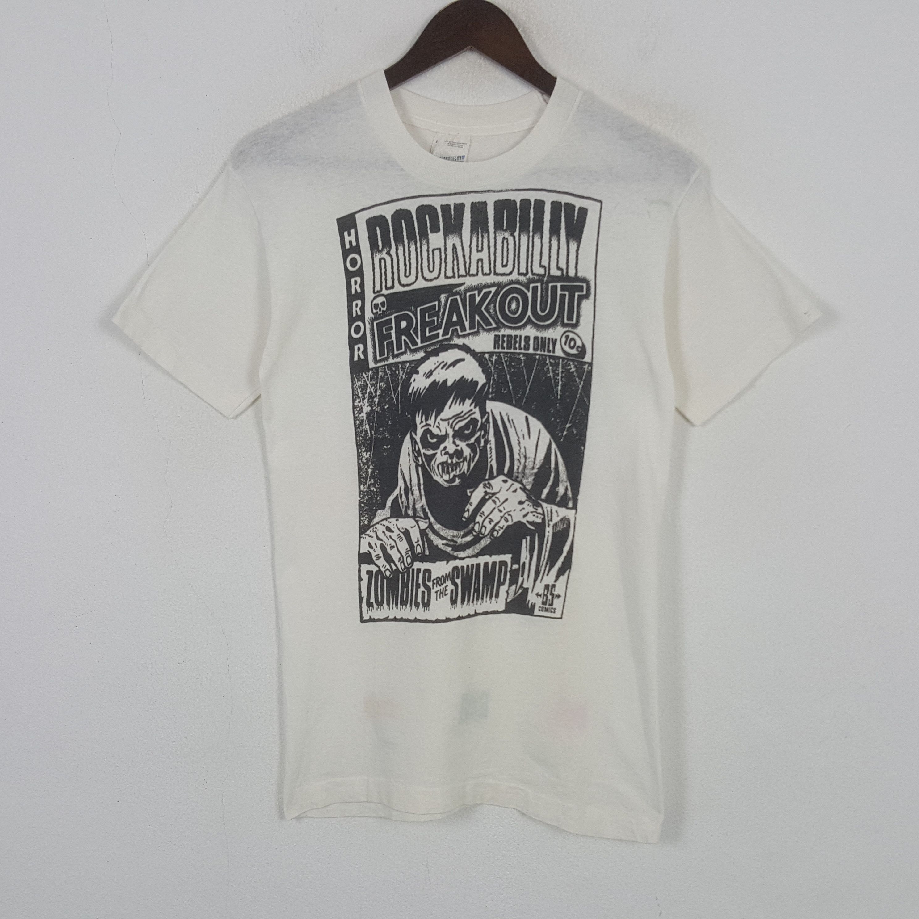 Band Tees Vintage 80’s Rockabilly Rock n Roll Freakout Horror Tshirt Size US XS / EU 42 / 0 - 1 Thumbnail