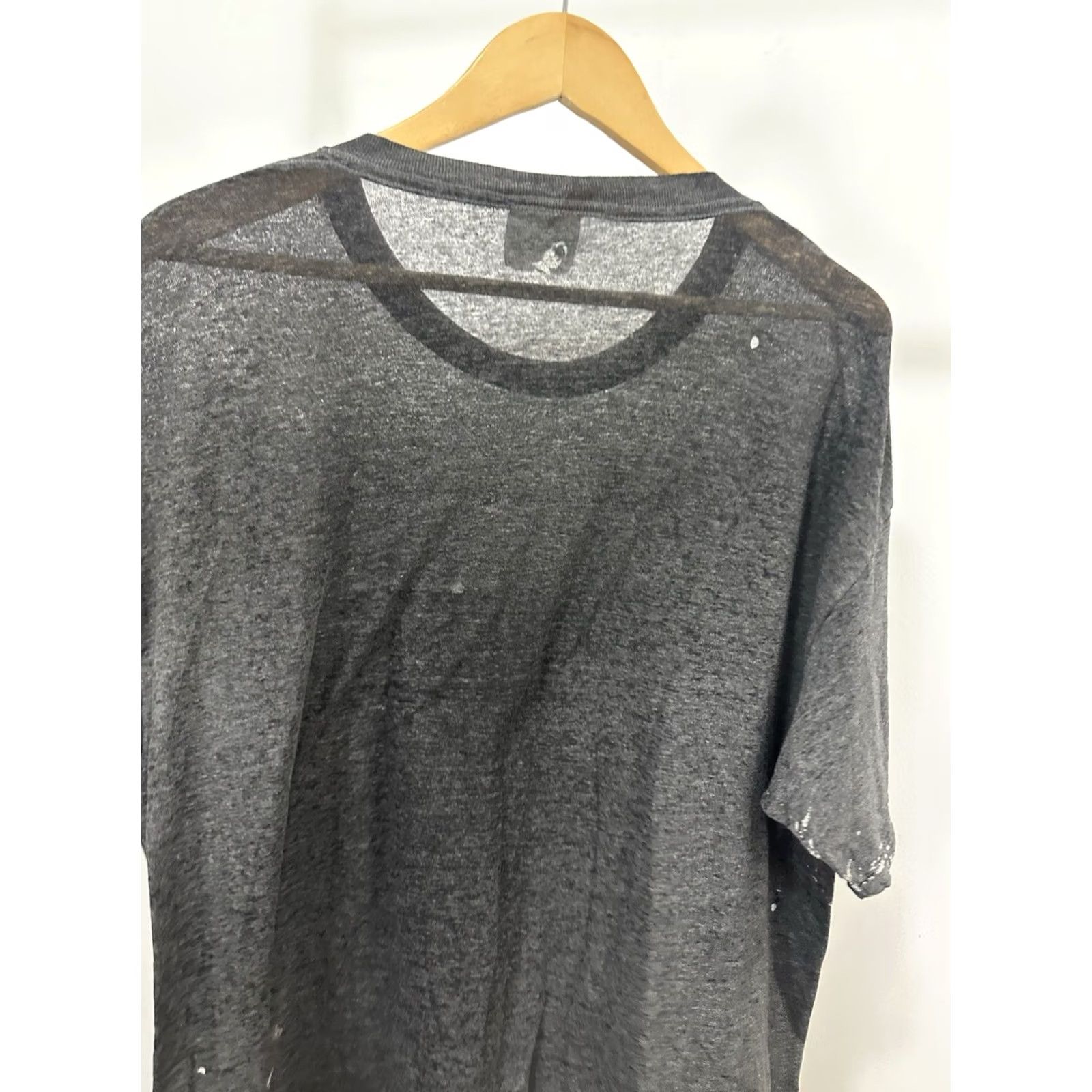 Nike VTG Nike T-Shirt XL Black Burnout WIP Paint Splatter Distressed Grunge WorkwearMens Size US XL / EU 56 / 4 - 4 Thumbnail