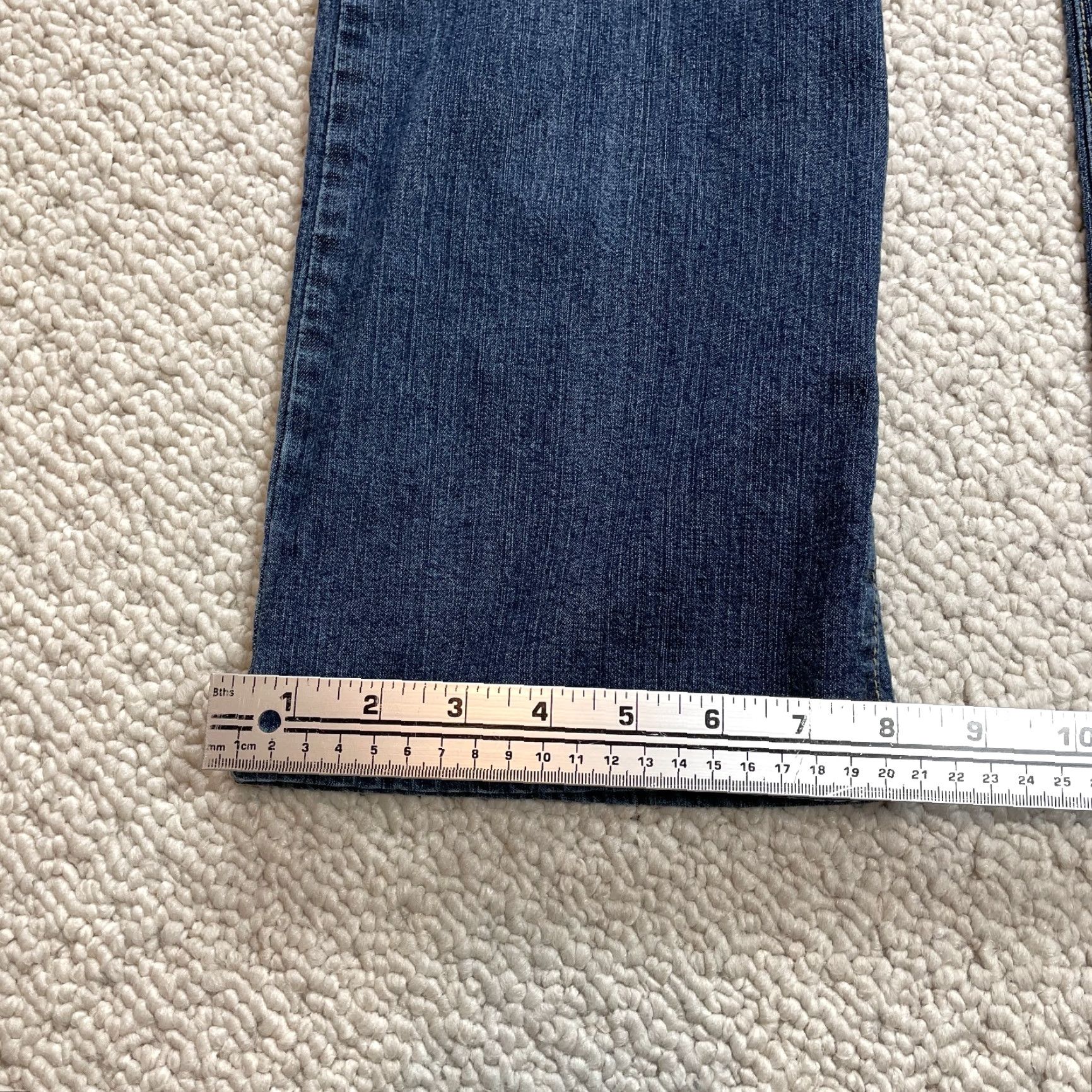 Vintage Lena Jeans Bootcut Denim Women 30x27 Blue Dark Wash Mid Rise Cotton Blend 5-Pocket Womens Size 30" / US 8 / IT 44 - 2 Thumbnail