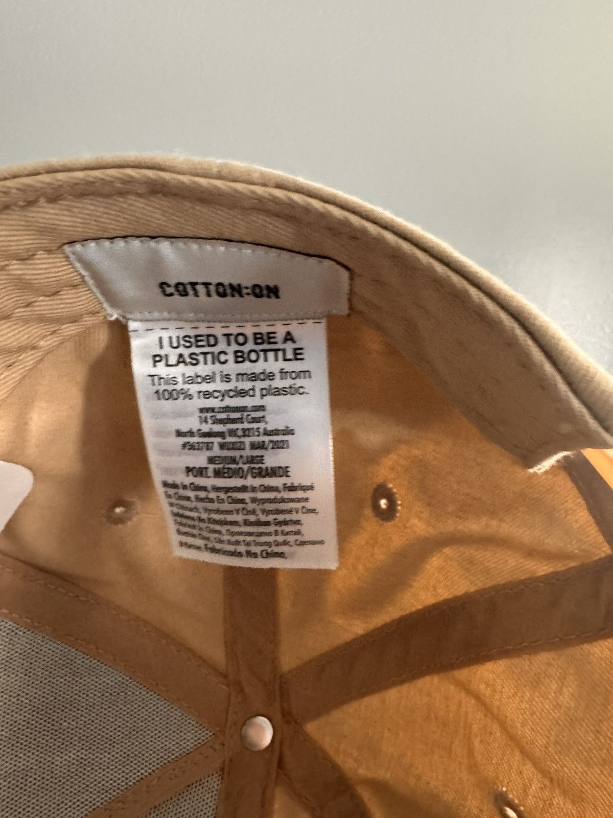 Cotton On LA Snapback Beige Hat Size ONE SIZE - 3 Thumbnail