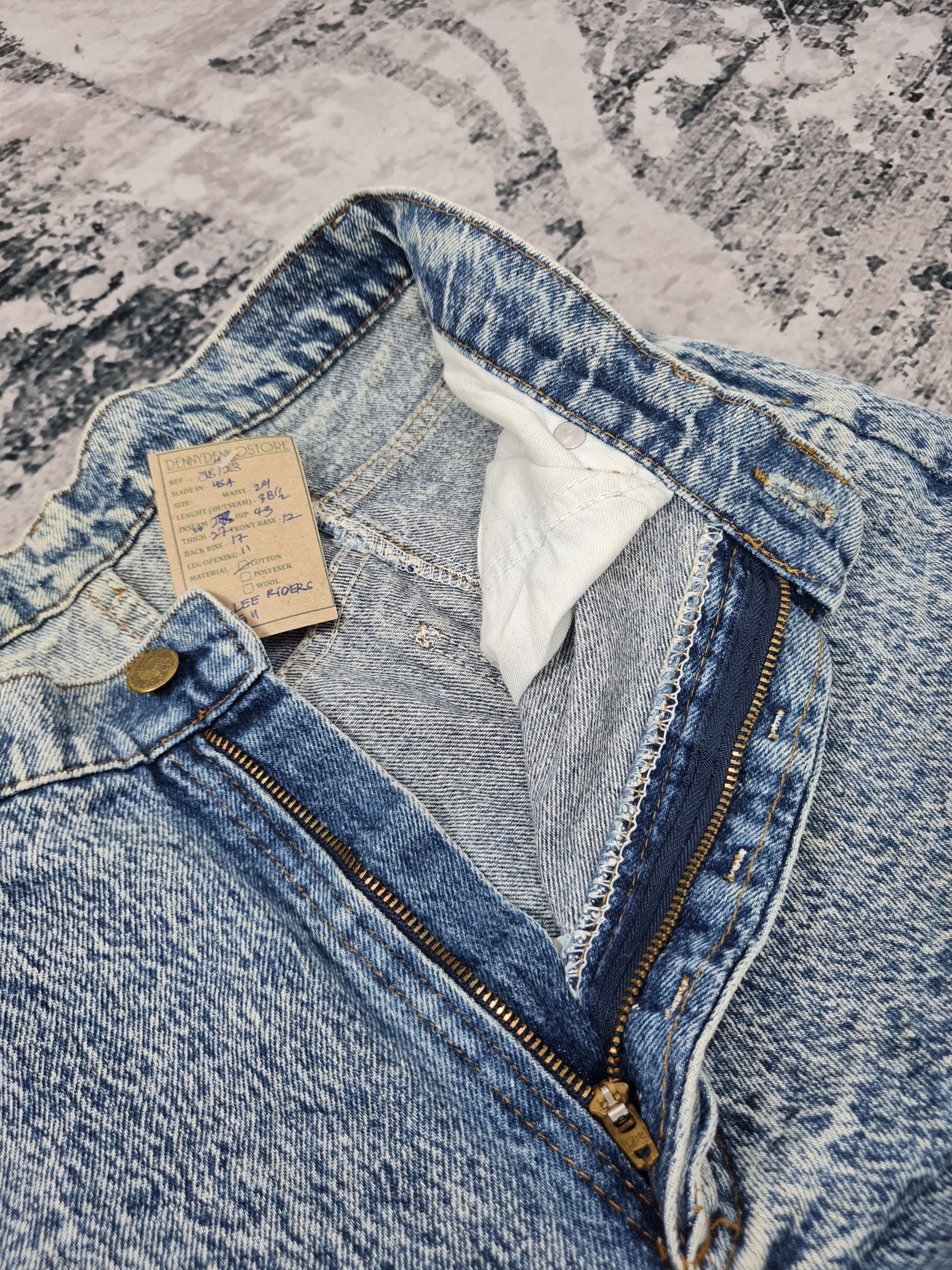 Lee Vtg 80's LEE RIDERS Acid Wash Moms Jeans 29x27 JB0123 Size 29" - 12 Thumbnail