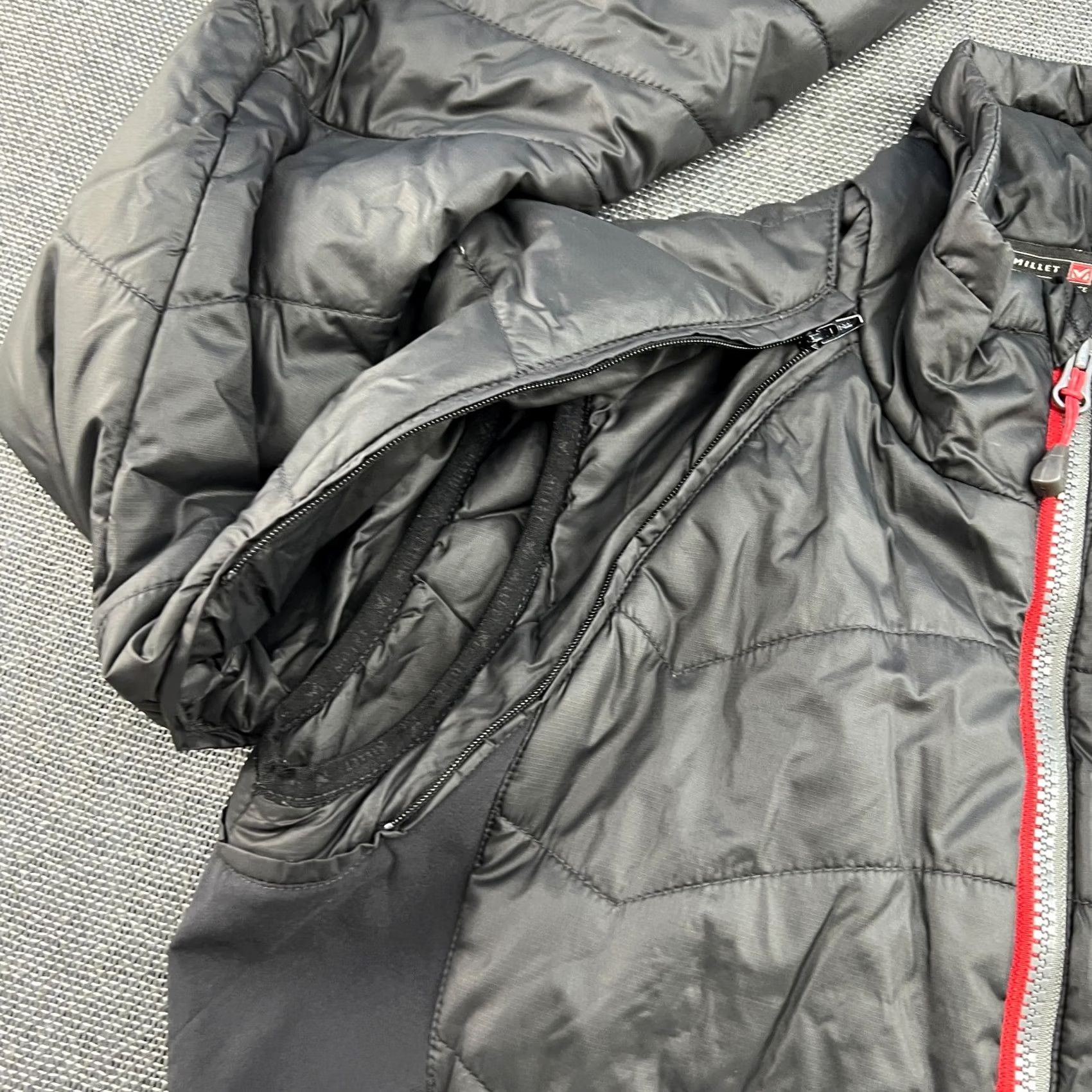 Vintage Millet Pertex Microlight Womens Black Jacket Medium Vest Removable Sleeves Hooded Puffer Jacket Outdoor Casual Zip Size M / US 6-8 / IT 42-44 - 6 Thumbnail