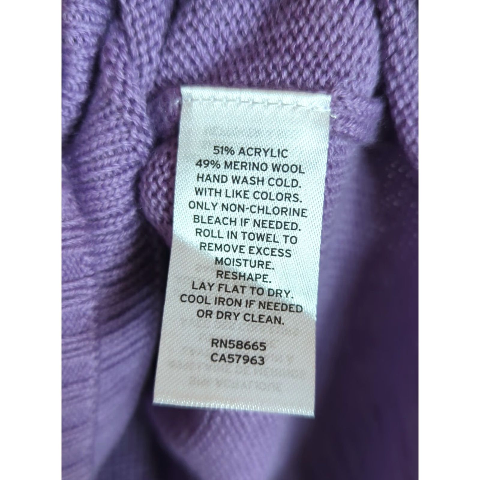 Nordstrom Nordstrom Wool Blend Funnel Neck Boxy Sweater XS Lavender/Purple Women Pullover Long Sleeve Cozy Winter Oversized Knit Pattern Solid) Size XS / US 0-2 / IT 36-38 - 6 Thumbnail