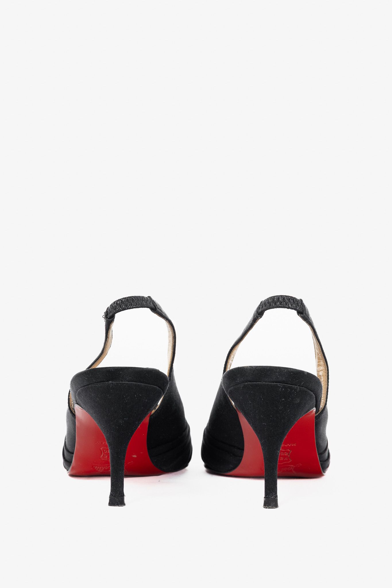 Christian Louboutin Christian Louboutin Francaise Sling Satin Knotted Heels Size US 5.5 / IT 35.5 - 3 Thumbnail
