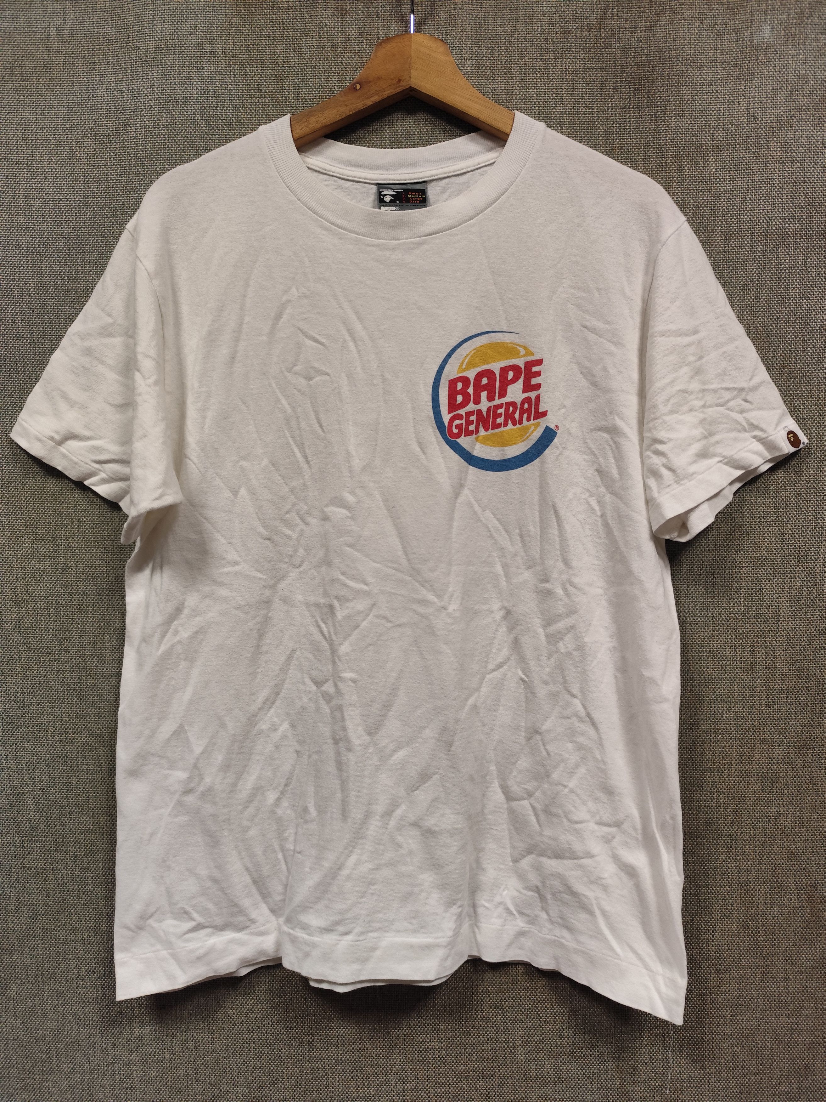 Bape Vintage BAPE "Bape General" Burger King Parody Logo Tee Size US M / EU 48-50 / 2 - 1 Thumbnail