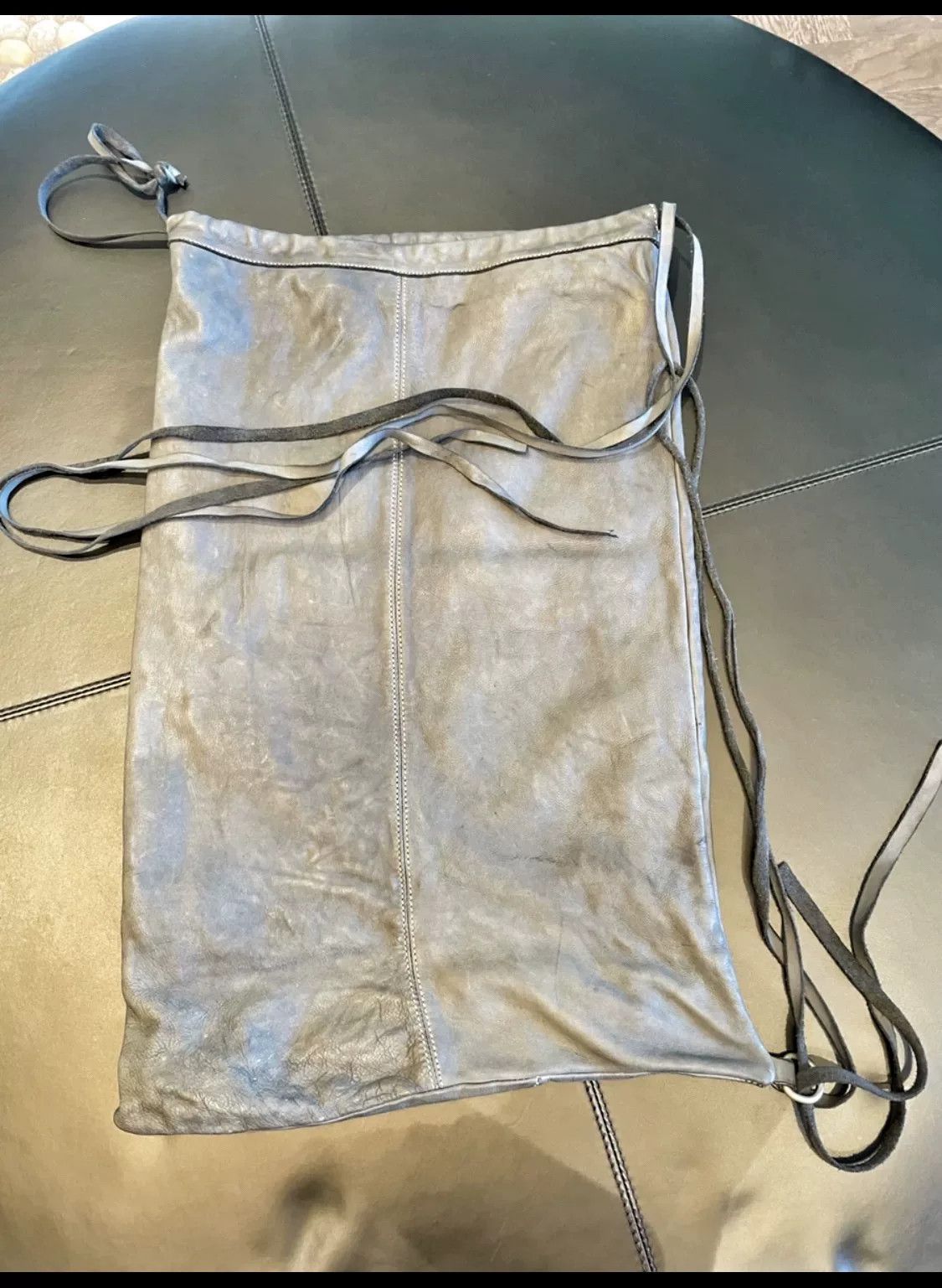 Leon Emanuel Blanck Cowhide Washed Gray Oversized Pocket Bag Size ONE SIZE - 2 Thumbnail