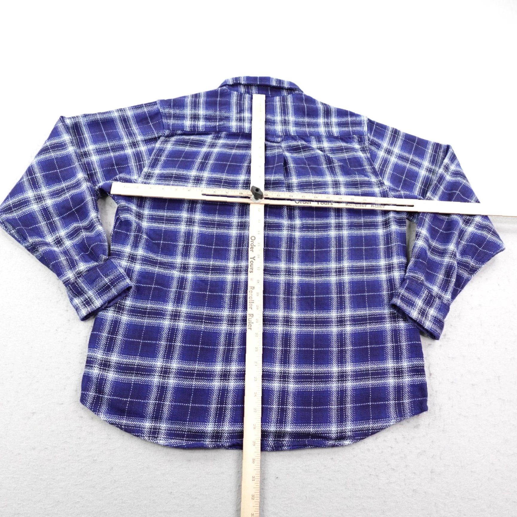 Vintage VINTAGE Woolrich Flannel Shirt Mens Large Blue Plaid Heavyweight Button-Up Outdoor Size US L / EU 52-54 / 3 - 5 Thumbnail