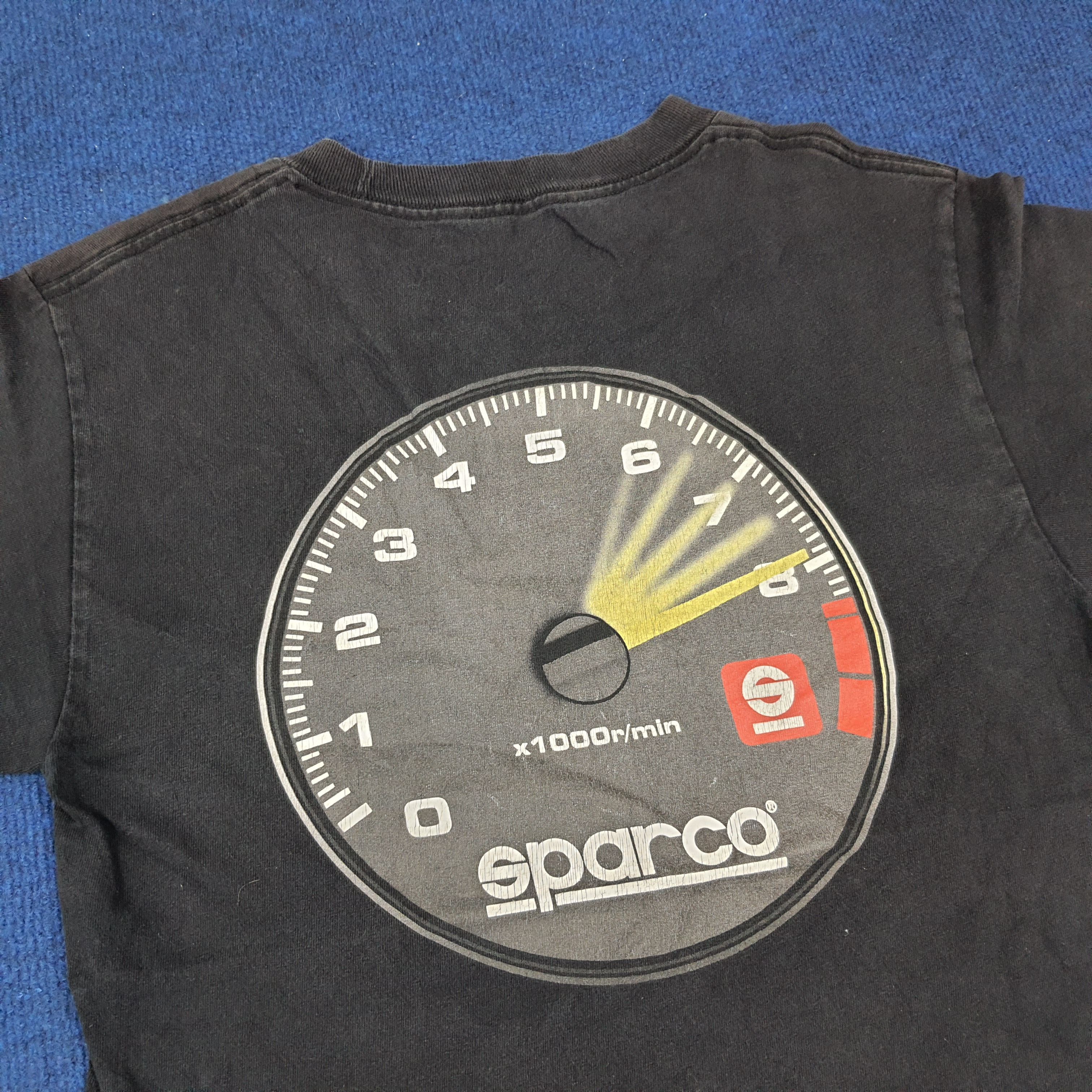 Vintage Vintage SPARCO Meter Italian Racing Motorsports Brand Tshirt Size US S / EU 44-46 / 1 - 2 Thumbnail