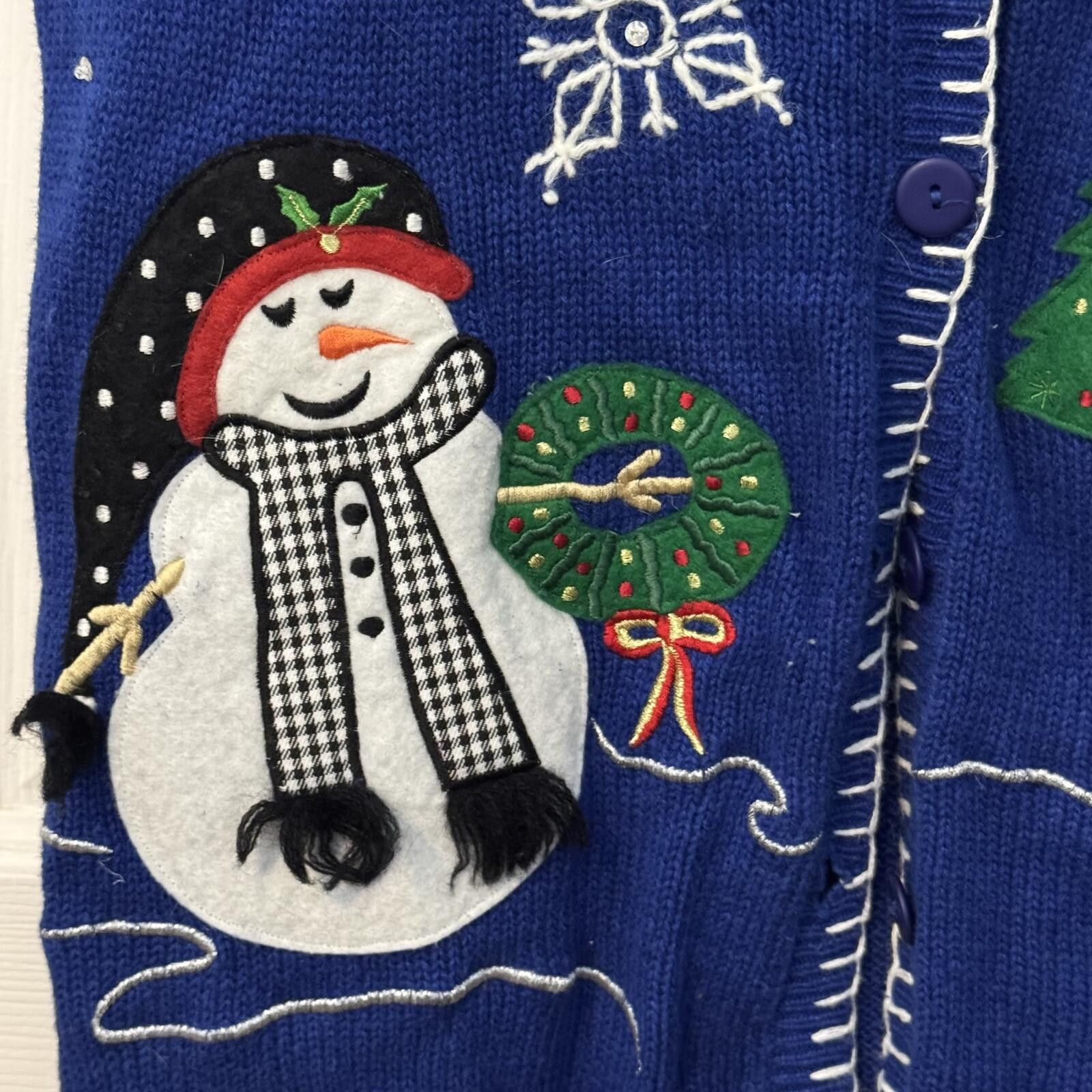 Other Vintage Blue Snowman Christmas Sweater Vest Small Size US S / EU 44-46 / 1 - 4 Thumbnail