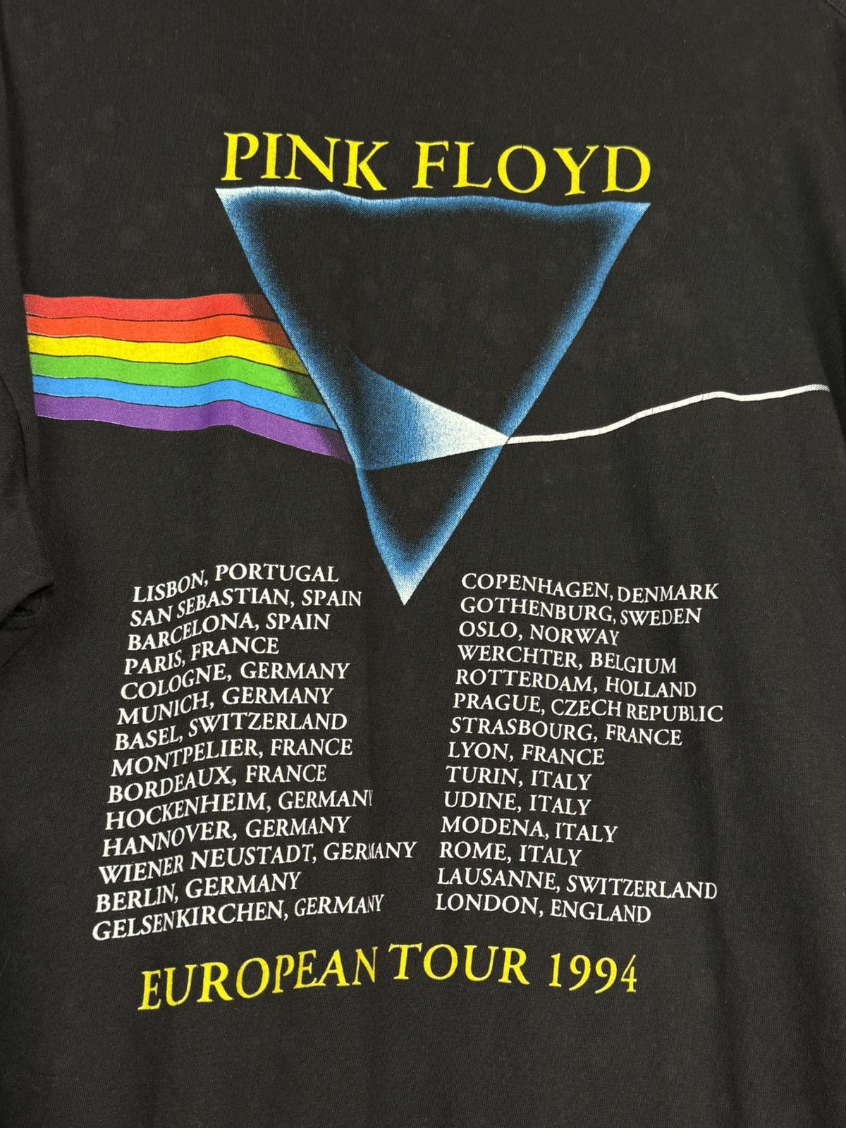 Band Tees 90s Pink Floyd 1994 European Tour T-Shirt Black XL Size US XL / EU 56 / 4 - 7 Thumbnail