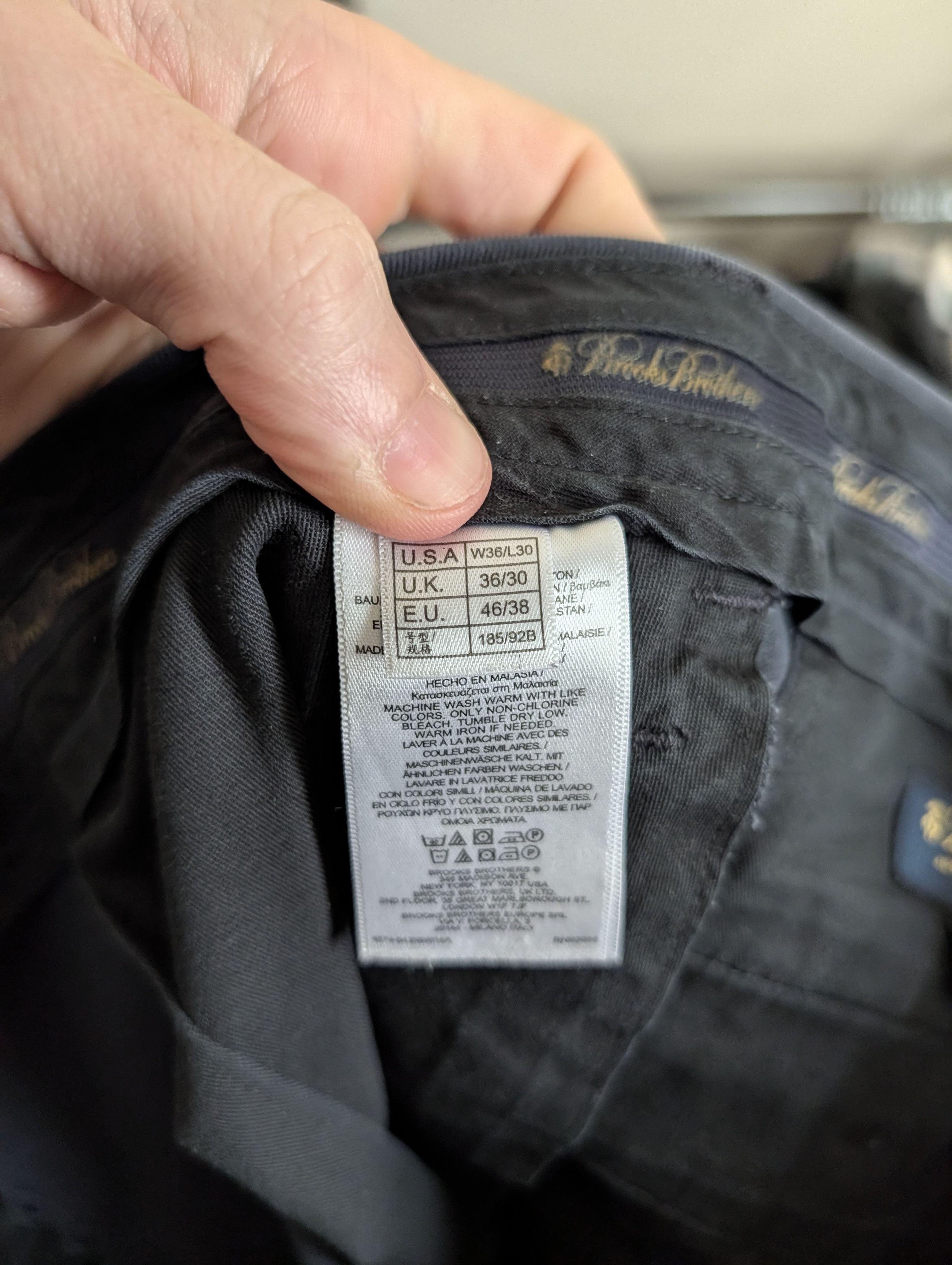 Brooks Brothers Vintage Hudson Advantage Chino Dark Blue/Gray 36x30 Size US 36 / EU 52 - 13 Thumbnail