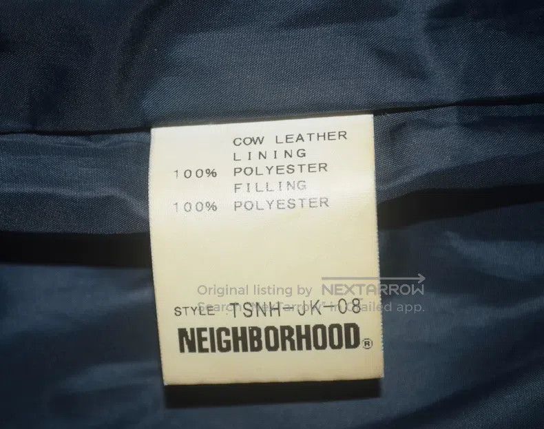 Neighborhood Neighborhood Cowhide Leather Jacket Initial Year Size US L / EU 52-54 / 3 - 8 Thumbnail