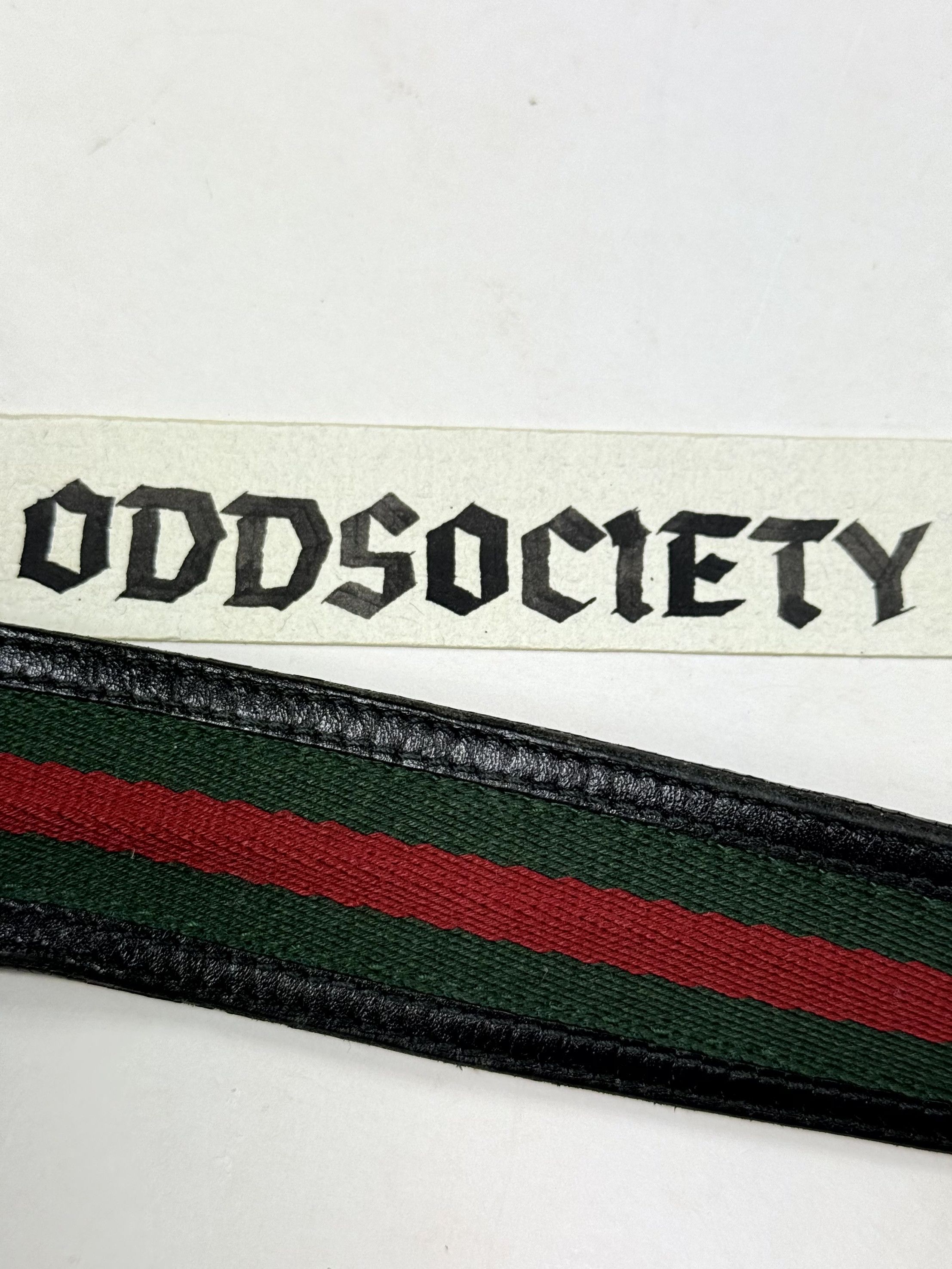 Gucci Gucci Web Green/Red Stripe GG Interlocking Belt Size 95/38 Size ONE SIZE - 6 Thumbnail