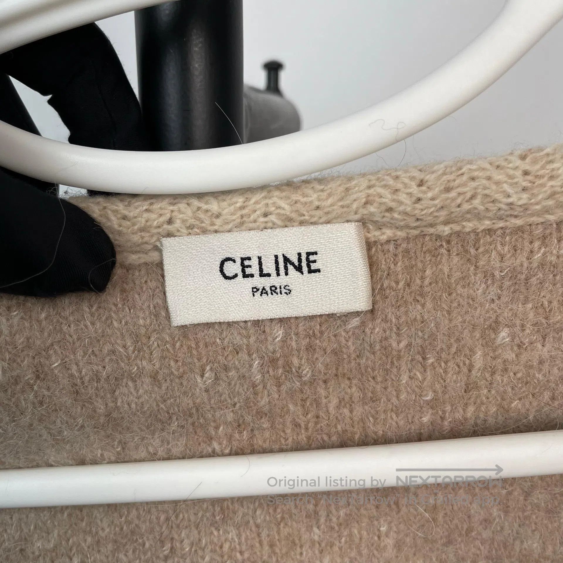 Celine CELINE Oatmeal Color Alpaca Wool Gold Buckle Jacket| Size S / US 4 / IT 40 - 6 Thumbnail