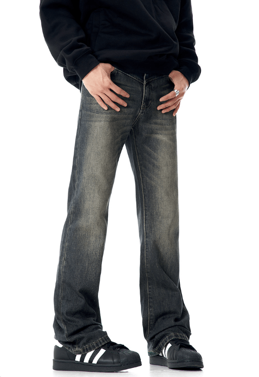 Japanese Brand × Jean American vintage washed cracked straight jeans Size US 32 / EU 48 - 4 Thumbnail