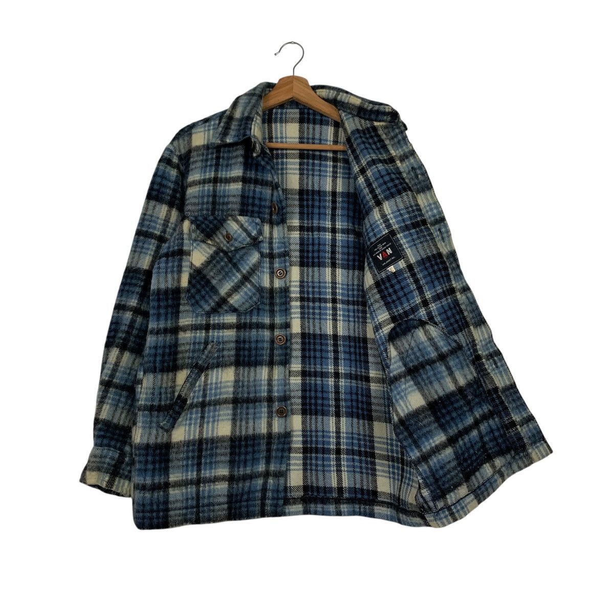 Van 90’s VAN JAC Workwear Blue Tartan Flannel Jacket #2303-C102 Size US L / EU 52-54 / 3 - 10 Thumbnail