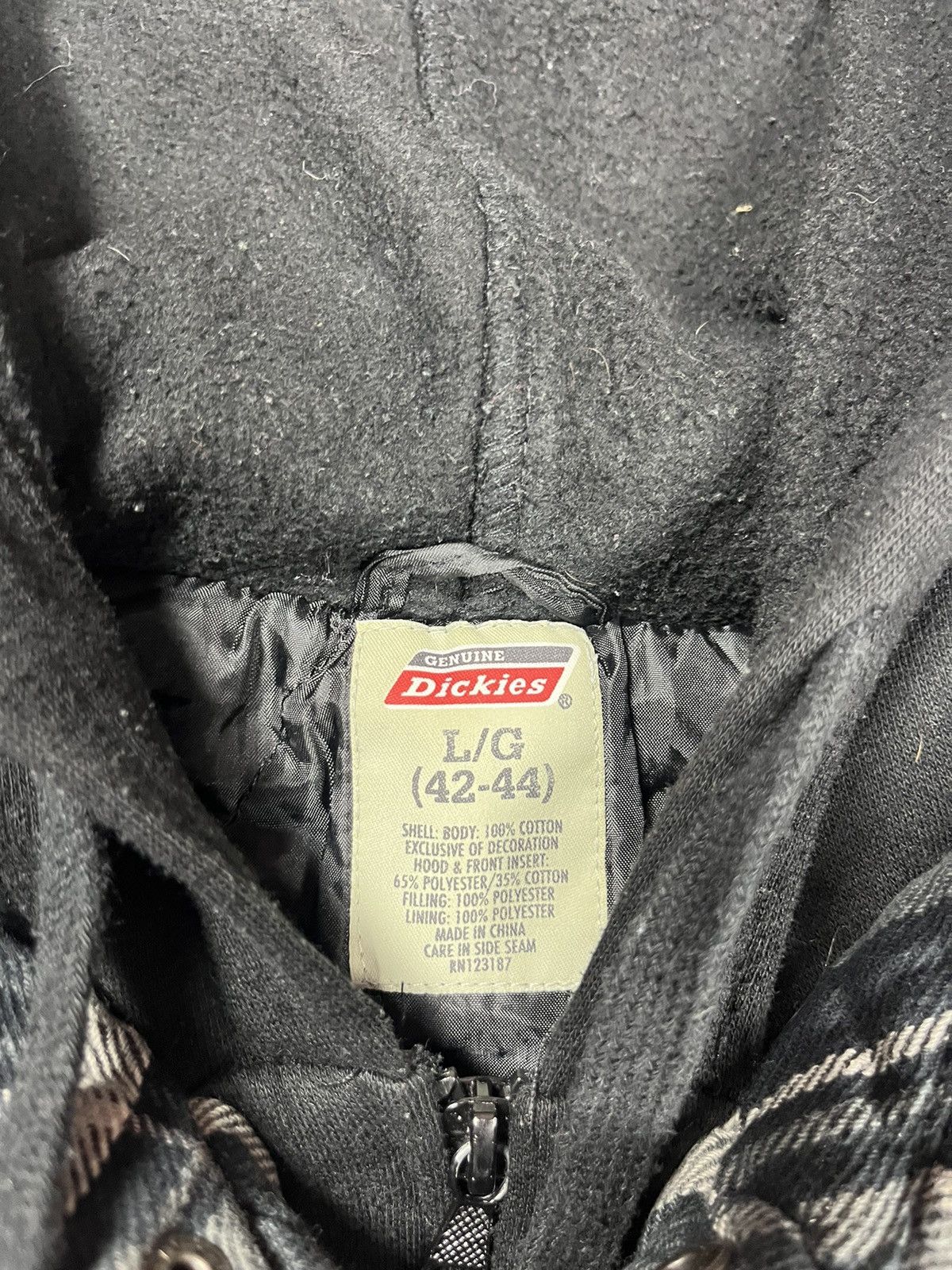 Dickies Vintage Y2K Dickies Overshirt Zip Hooded Jacket Checkered Size US L / EU 52-54 / 3 - 11 Thumbnail