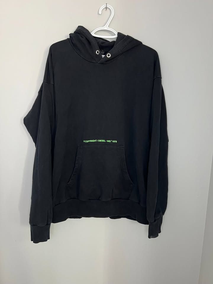 Diesel Diesel Graphic Black Mens Hoodie Size US XL / EU 56 / 4 - 1 Thumbnail