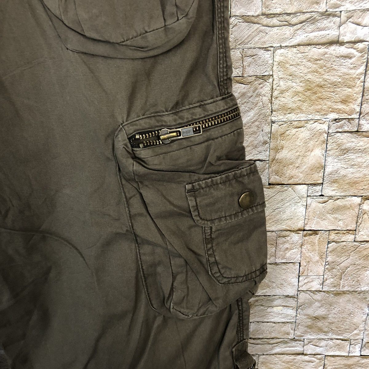 Japanese Brand Livre Claire Dark Brown Cargo Multipocket Pants #A336 Size US 27 - 10 Thumbnail