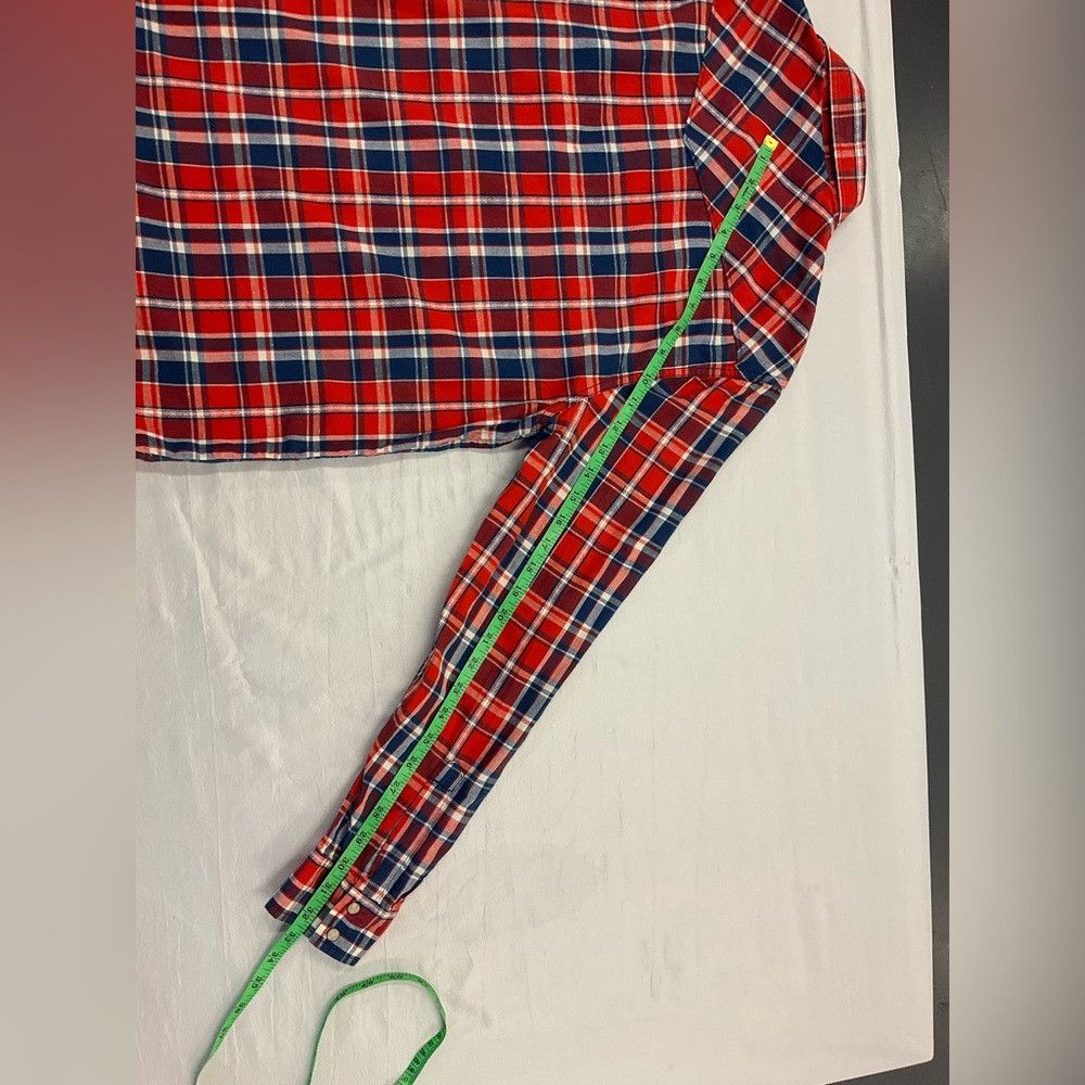 Western Rise LUCKY BRAND Red Plaid Long Sleeve Western Cowboy Pearl Shirt Size US M / EU 48-50 / 2 - 8 Thumbnail