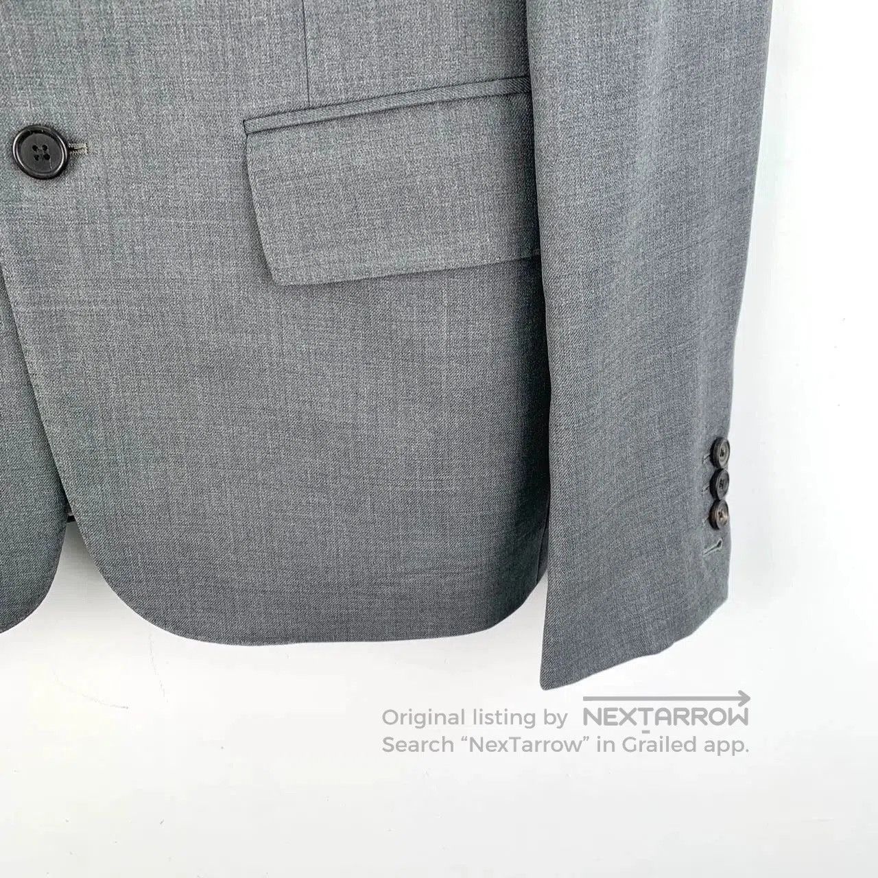 Thom Browne THOM BROWNE Gray Wool Collar Blazer. Size US XS / EU 42 / 0 - 4 Thumbnail