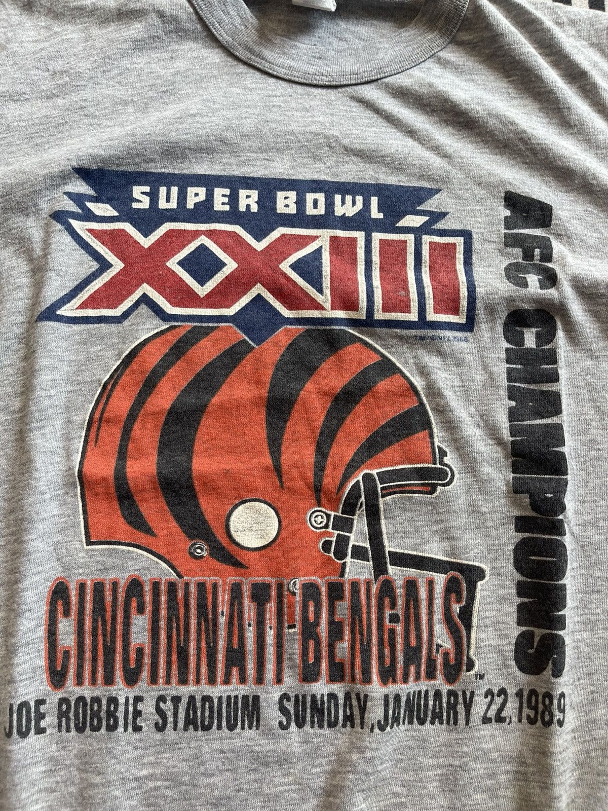 NFL VTG 1988 Super Bowl XXIII Cincinnati Bengals AFC Champions Size US L / EU 52-54 / 3 - 3 Thumbnail