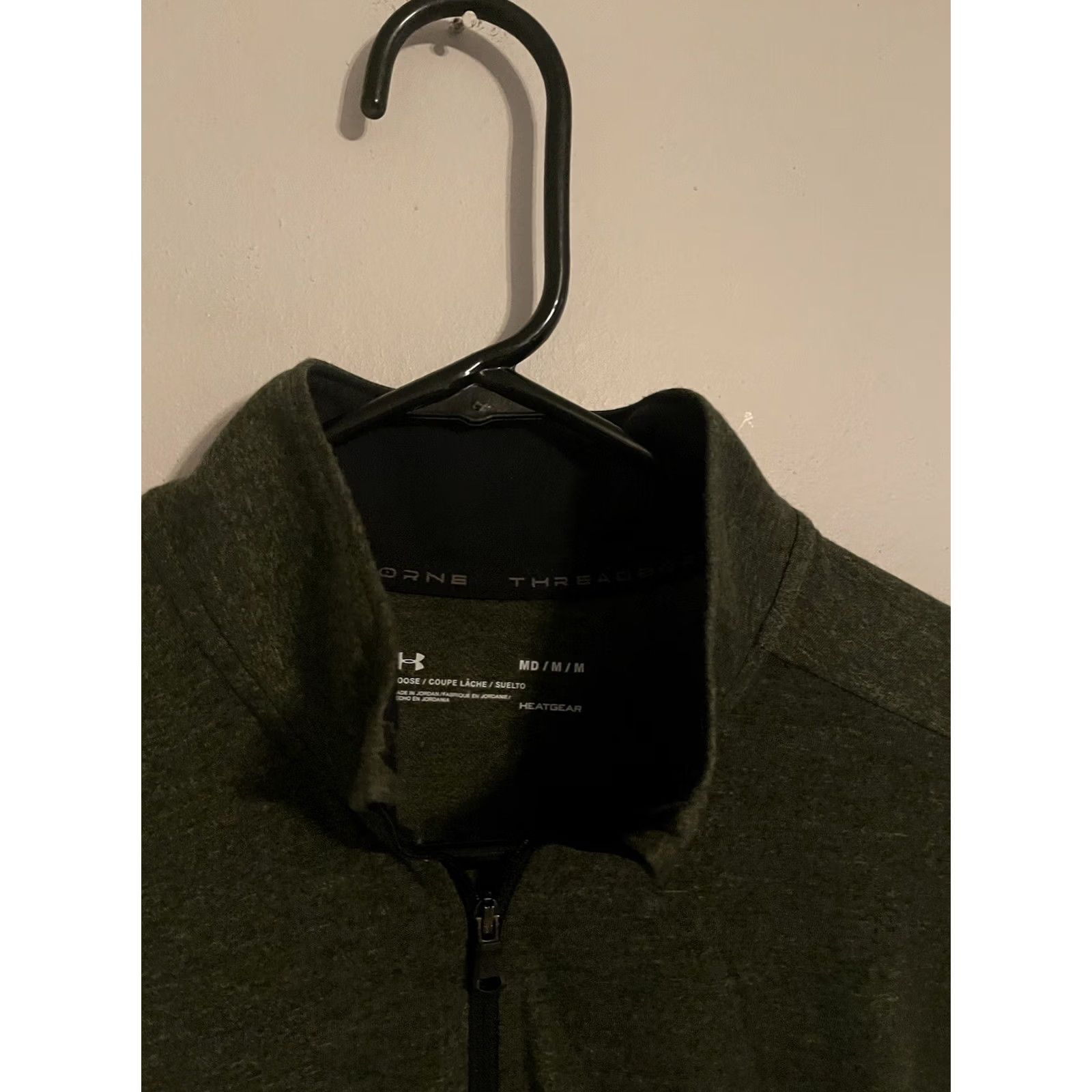 Under Armour Under Armour Threadborne Olive Green 1/4 Zip Pullover Golf Shirt Men's Medium Size US M / EU 48-50 / 2 - 2 Thumbnail