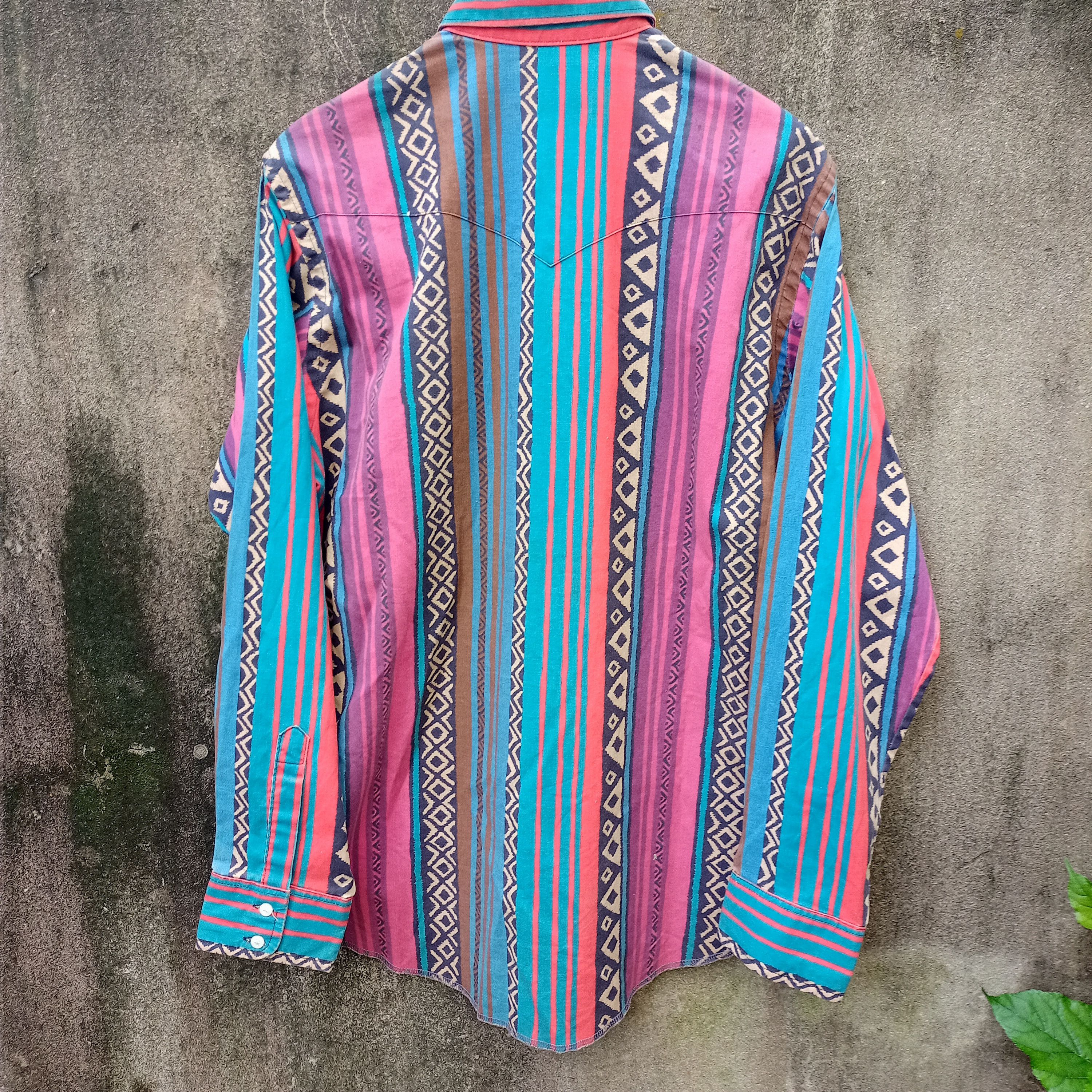Vintage × Wrangler VINTAGE Wrangler stone Button Up SHIRT Size US L / EU 52-54 / 3 - 2 Thumbnail